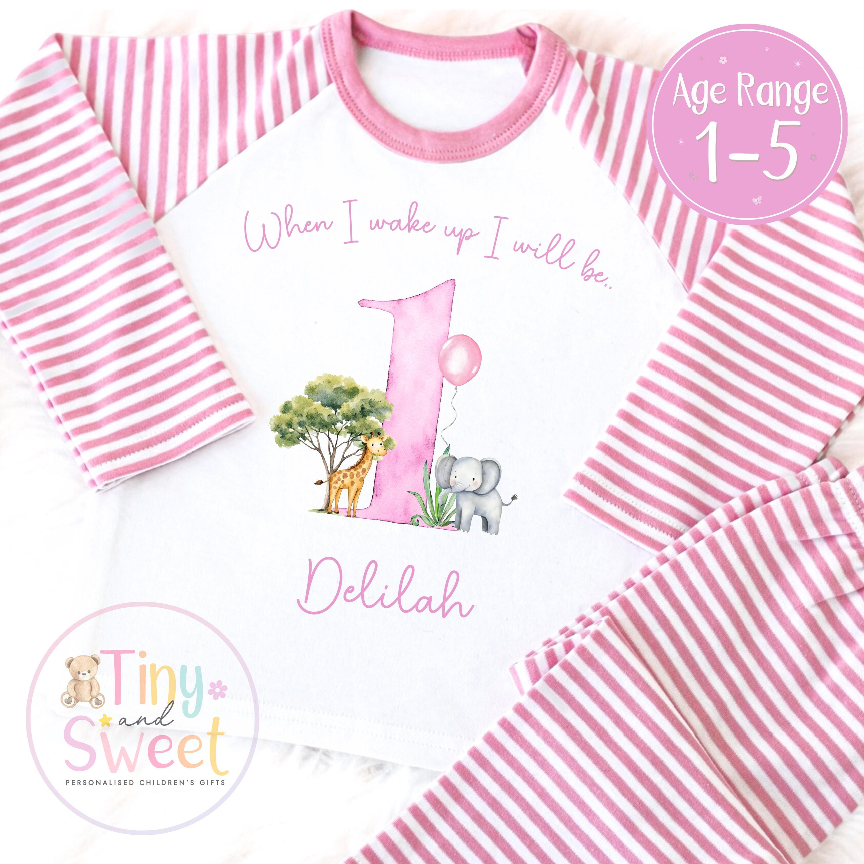 Personalised Toddler Baby Pyjamas, When i wake up i&