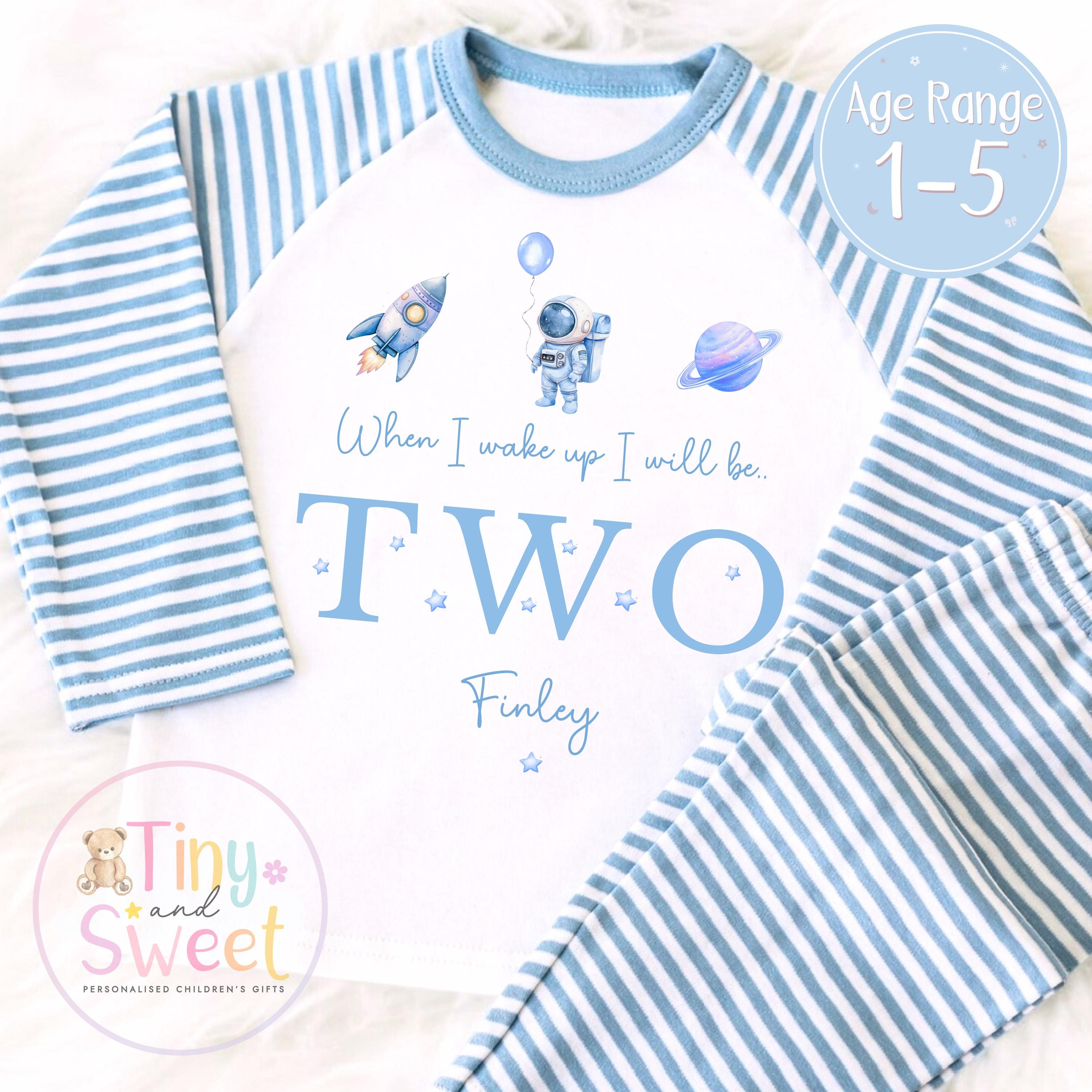 Personalised Toddler Baby Pyjamas, When i wake up i&