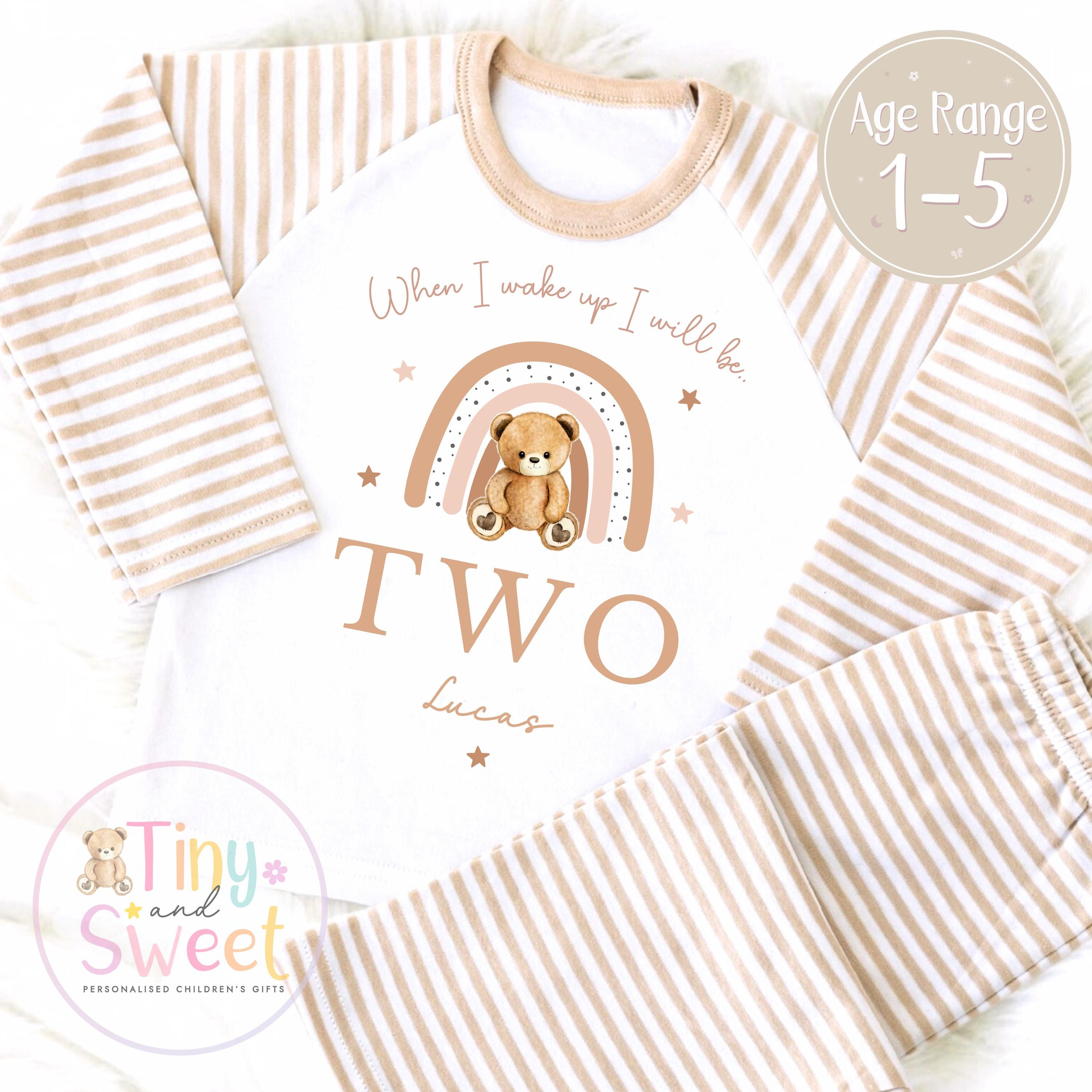 Personalised Toddler Baby Pyjamas, When i wake up i&