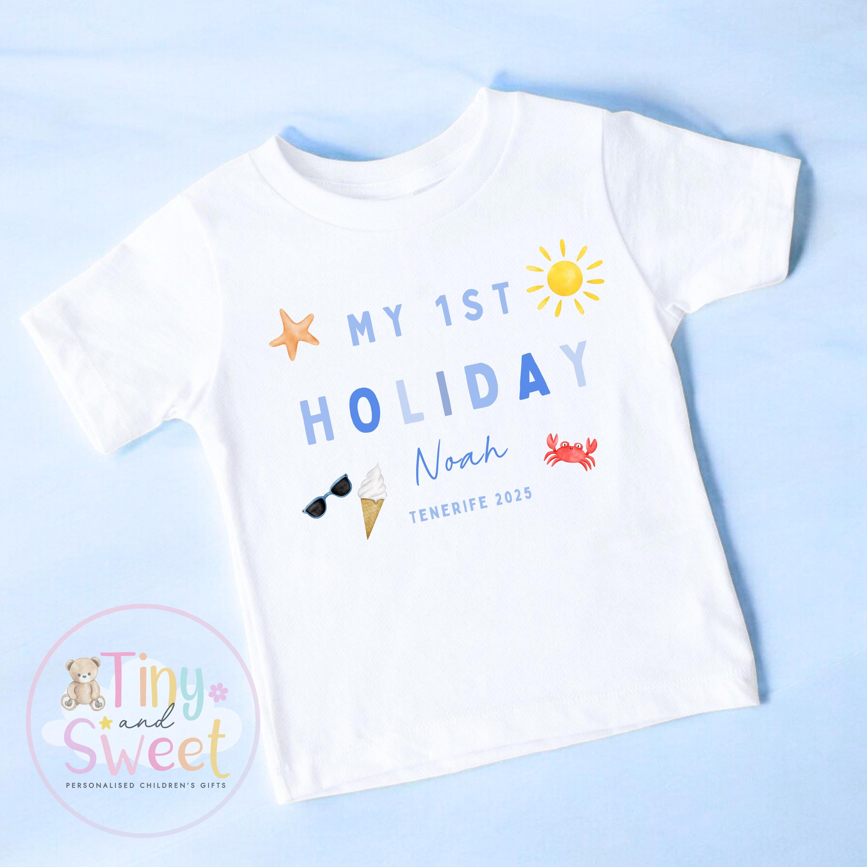 Personalised My First Holiday Toddler T Shirt
