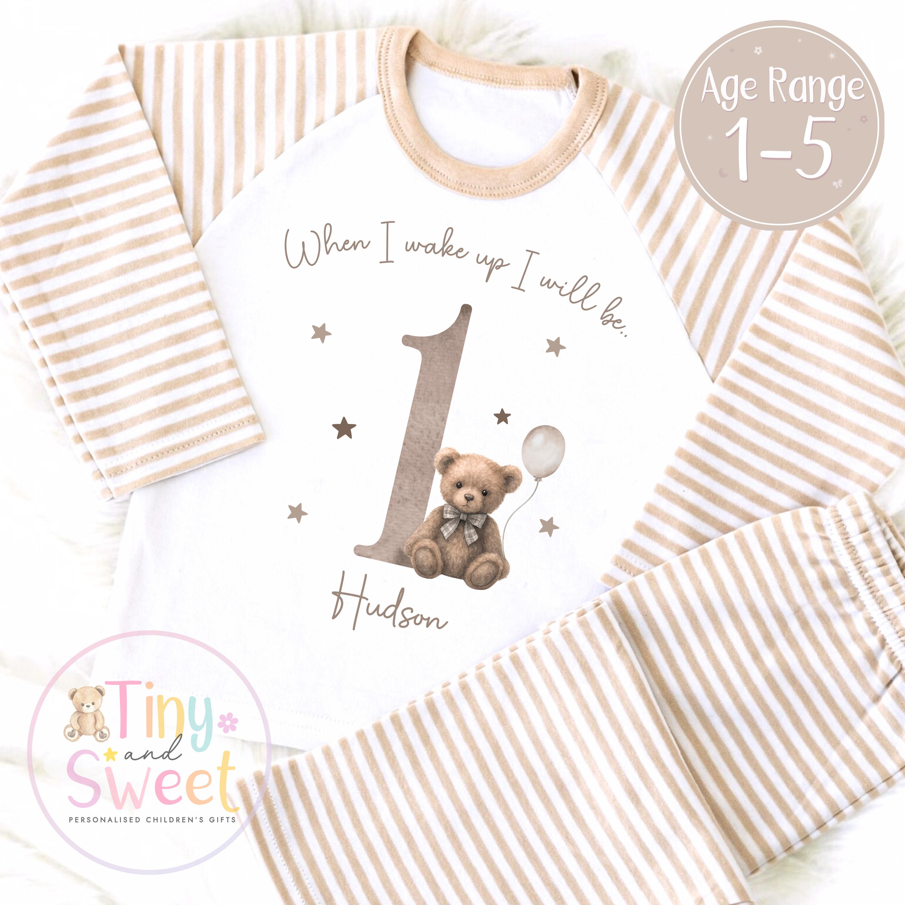 Personalised Toddler Baby Pyjamas, When i wake up i&