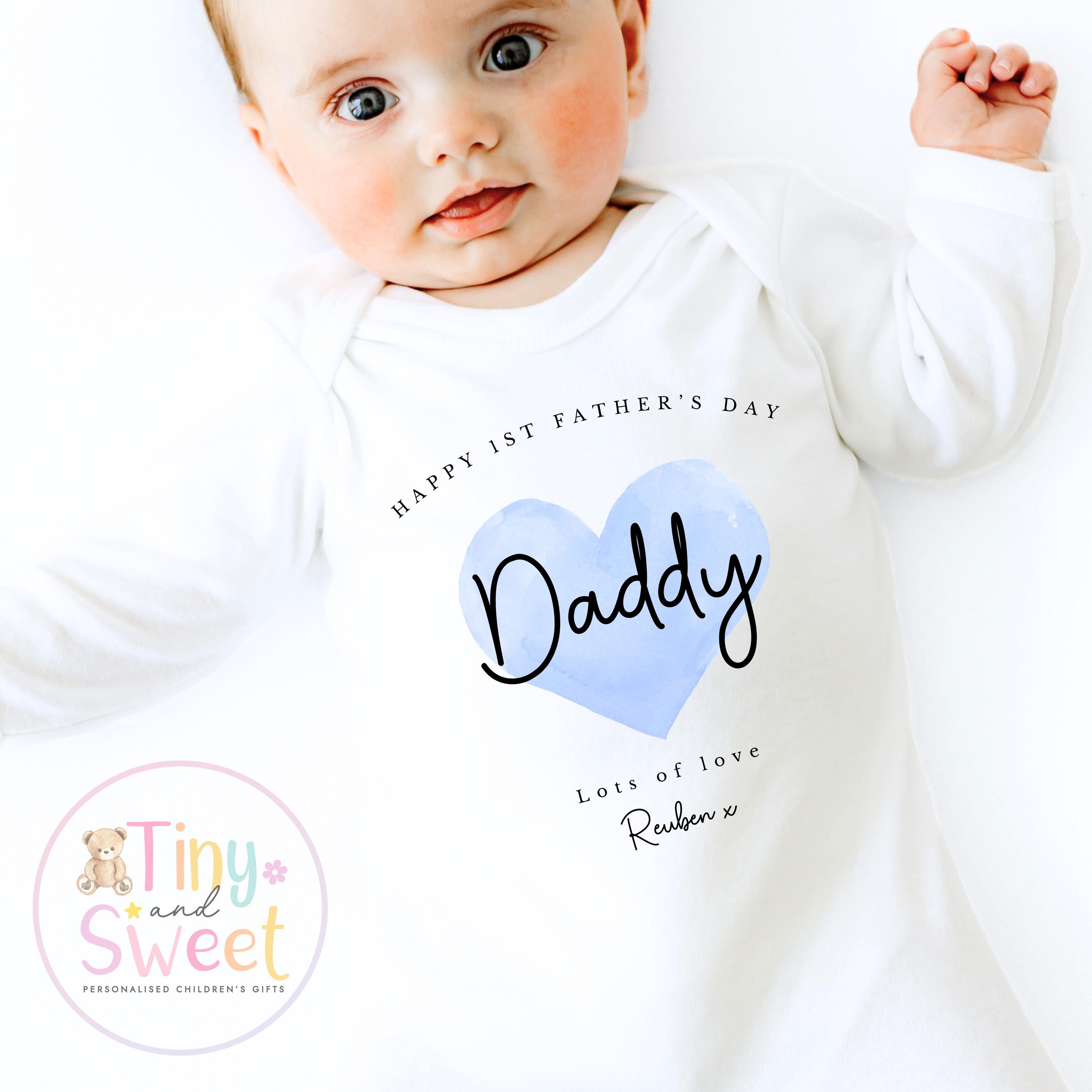 Fathers Day Sleepsuit, 1st Fathers Day As My Daddy, New Dad Gift, Fathers Day, 1st Fathers Day Babygrow, Sleepsuit Babygrow Bodysuit, Dad