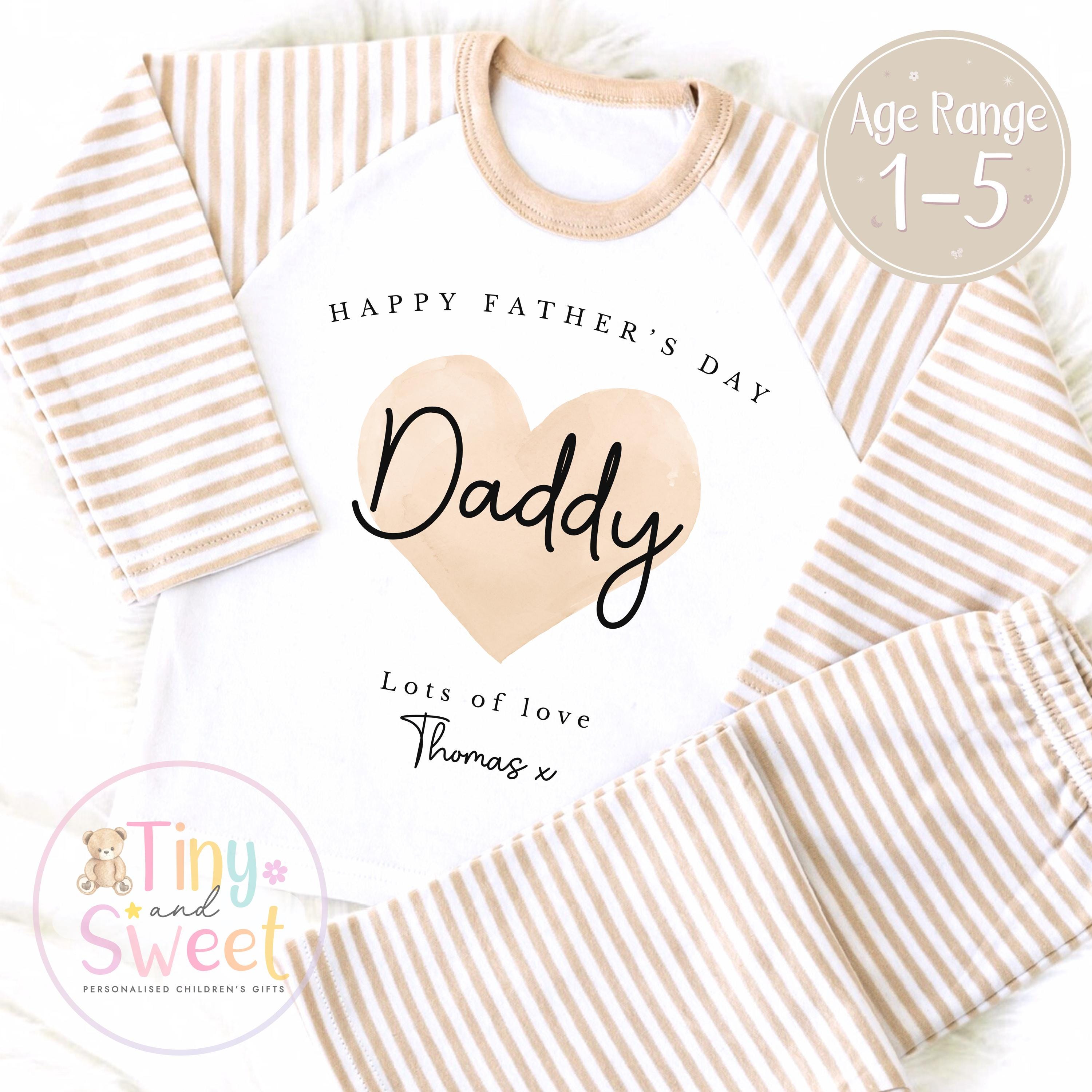 Personalised Toddler Fathers Day Pyjamas, Fathers day gift, fathers day pjs, kids Pyjamas, fathers day surprise, Fathers day outfit