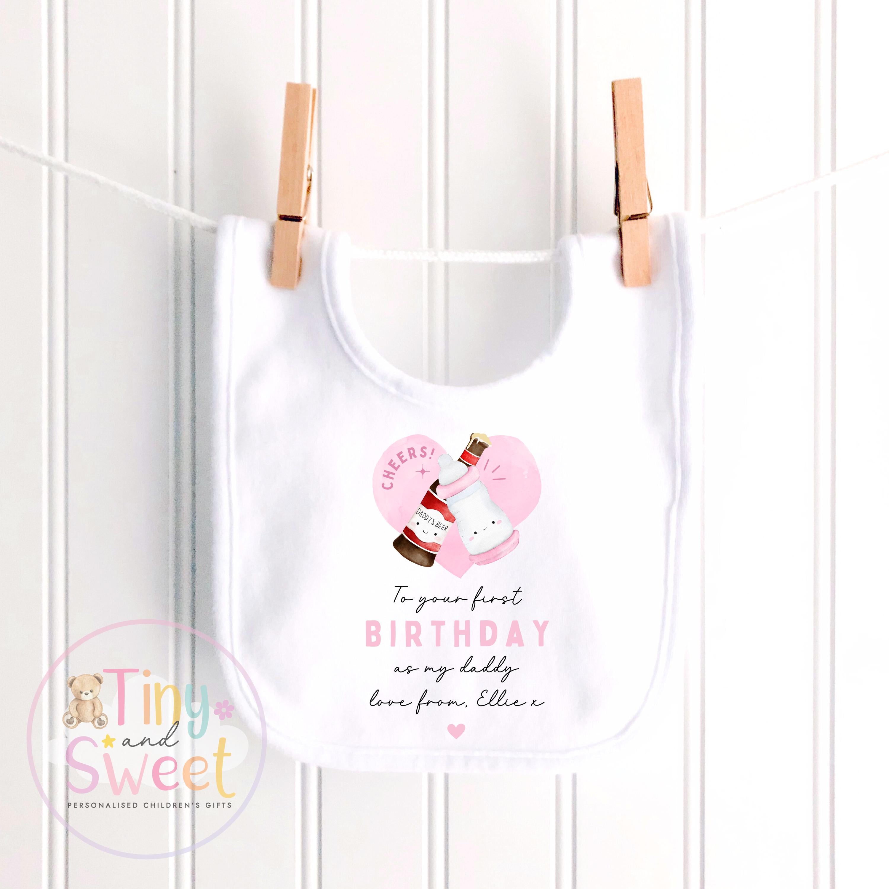 Happy Birthday Daddy, 1st Birthday as My Daddy, Cheers, New Dad Gift, Dad Birthday, Daddy Birthday, Sleepsuit Babygrow Bodysuit Dad Birthday