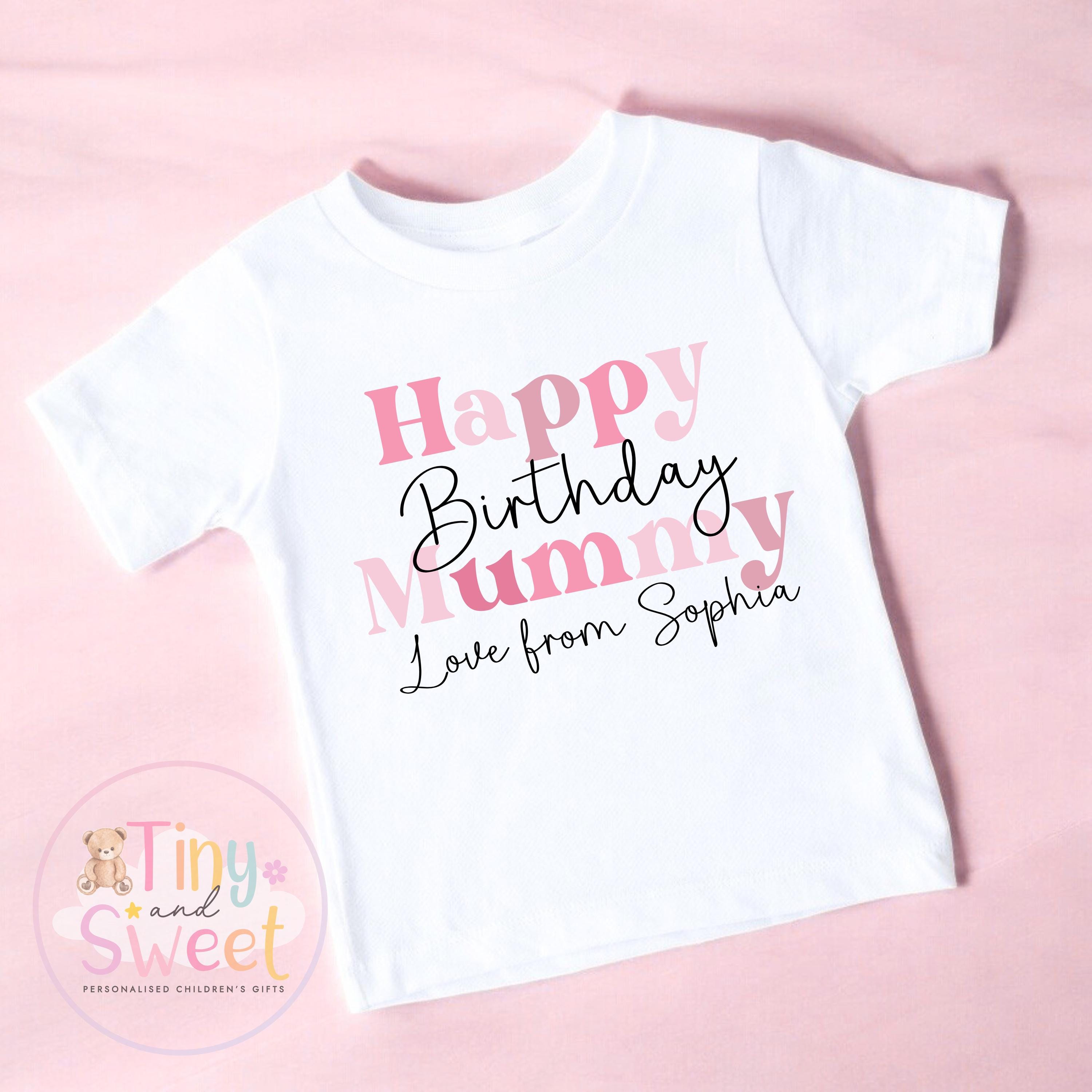 Personalised Mummy Birthday T-Shirt: Perfect Gift for New Mums, 1st Celebration, Toddler Tee