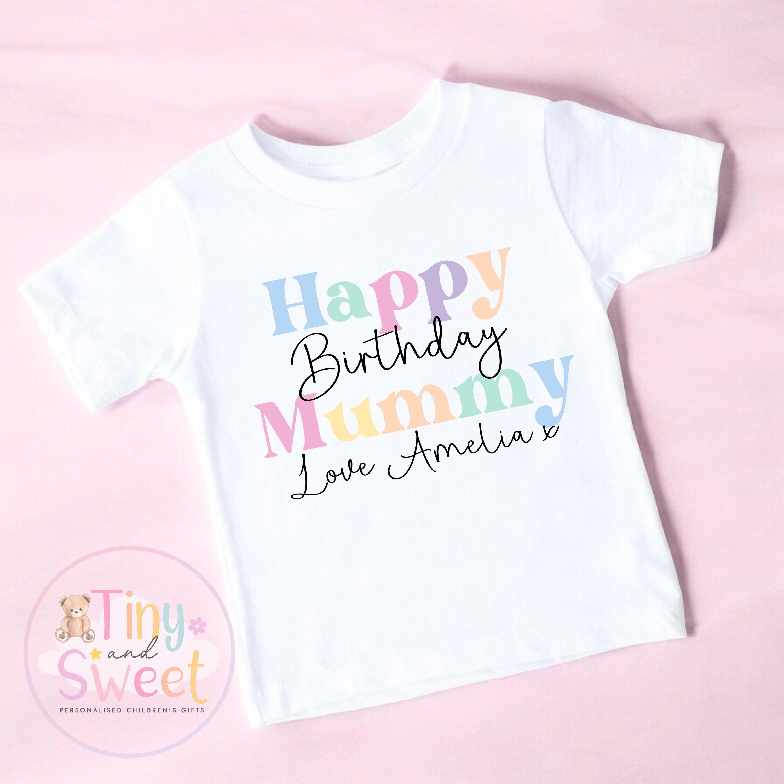Personalised Mummy Birthday T-Shirt: Perfect Gift for New Mums, 1st Celebration, Toddler Tee