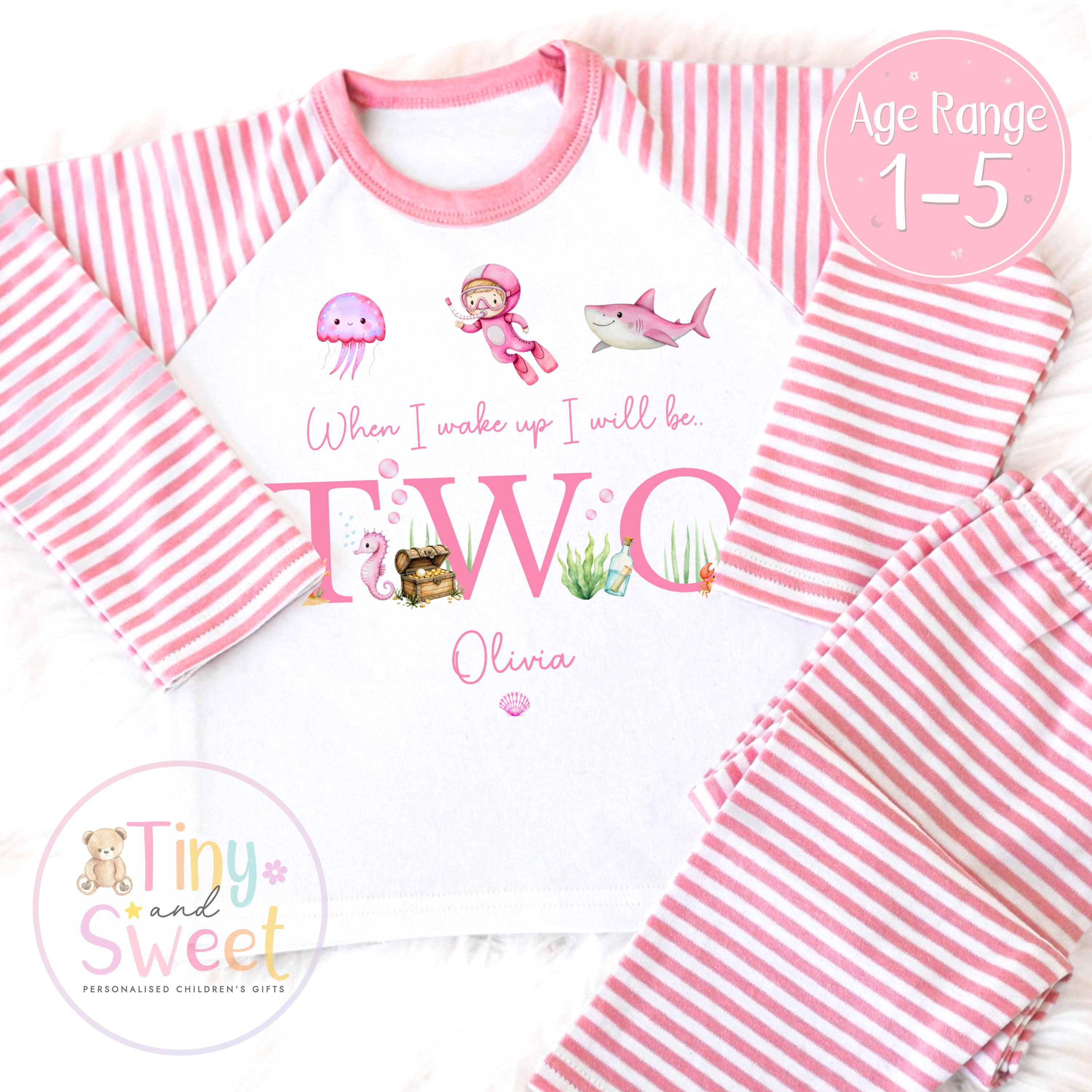 Personalised Toddler Baby Pyjamas, When i wake up i&