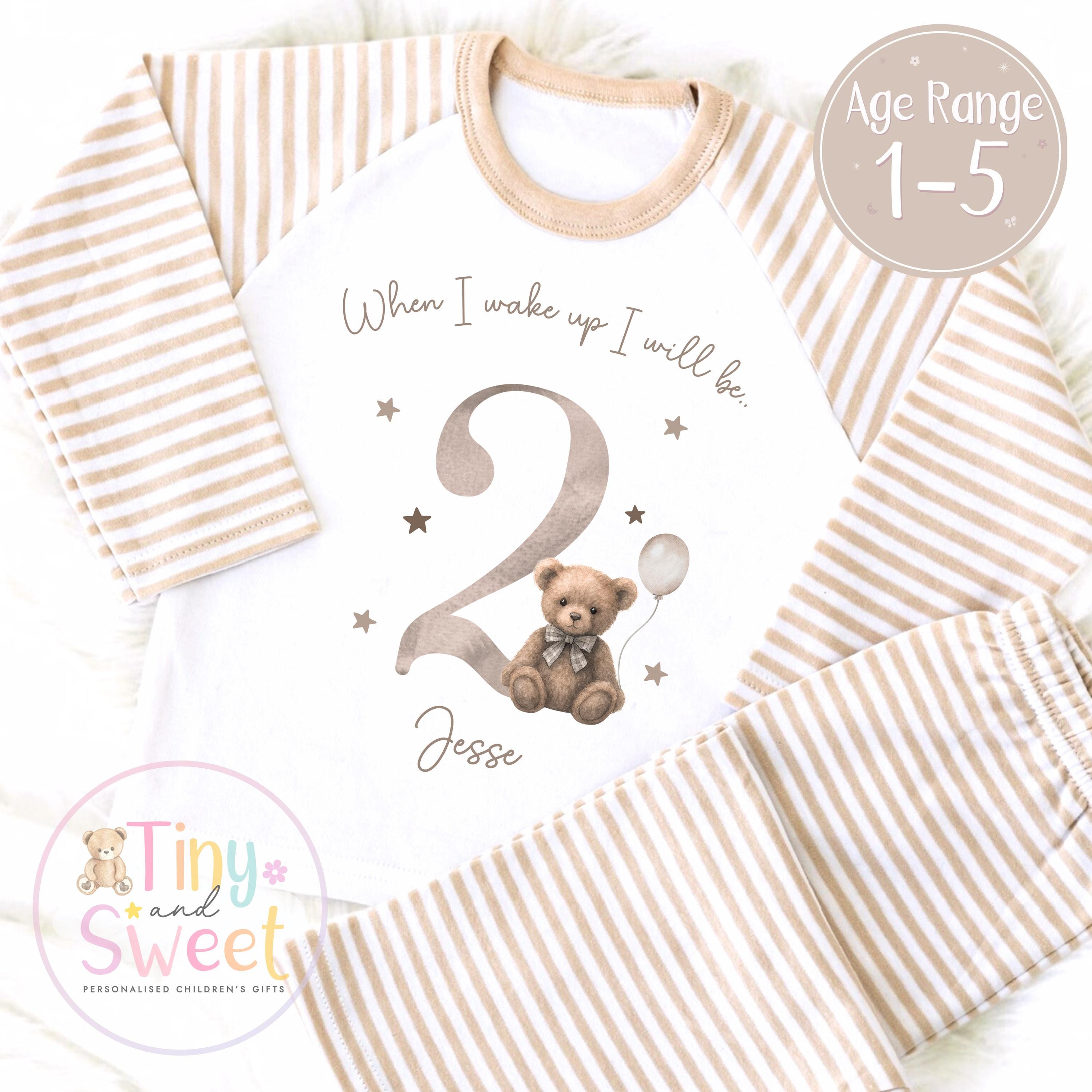 Personalised Toddler Baby Pyjamas, When i wake up i&