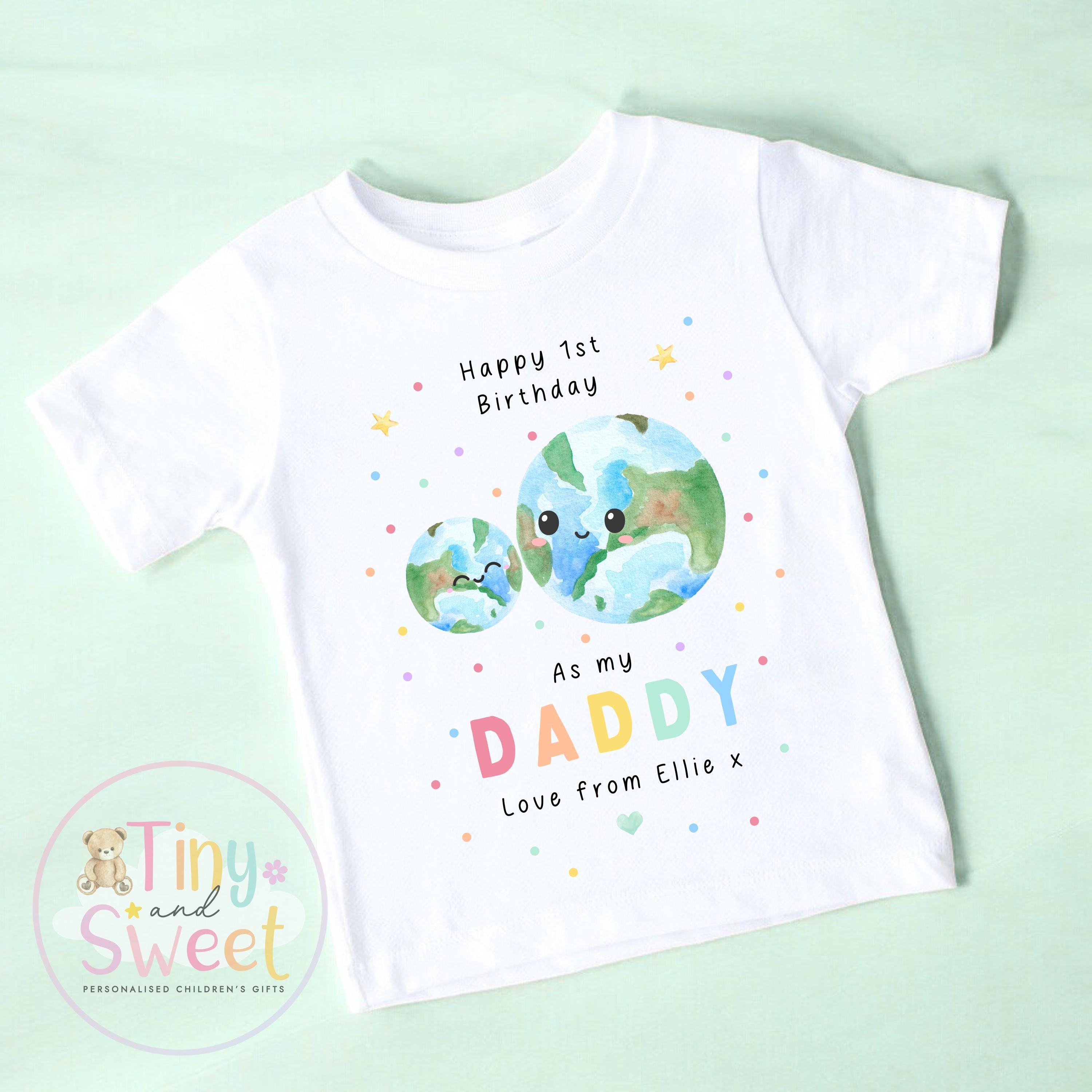 Happy Birthday Daddy, 1st Birthday as My Daddy, New Dad Gift, Dad Birthday, Daddy Birthday, Sleepsuit Babygrow Bodysuit Dad Birthday
