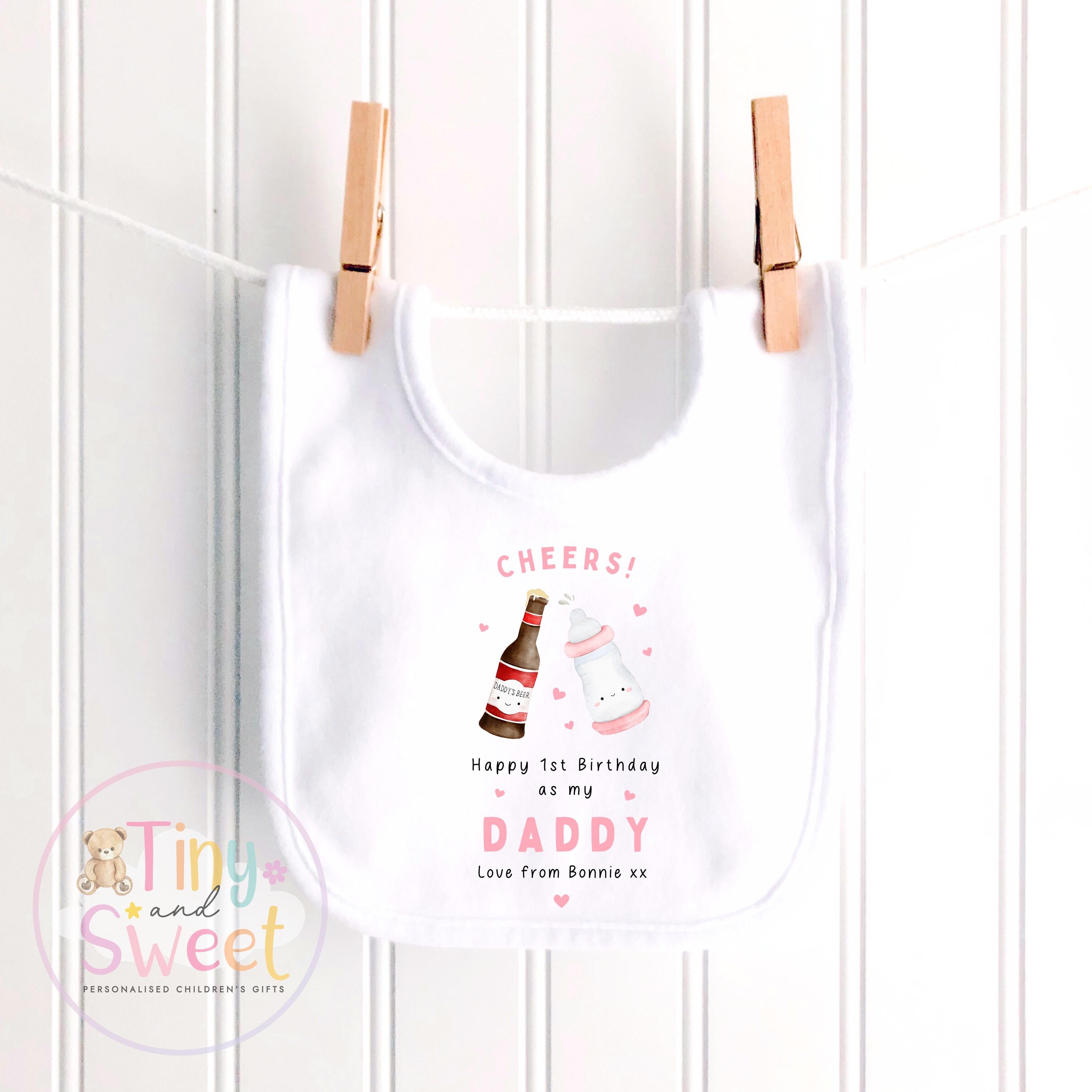 Happy Birthday Daddy, 1st Birthday as My Daddy, Cheers, New Dad Gift, Dad Birthday, Daddy Birthday, Sleepsuit Babygrow Bodysuit Dad Birthday
