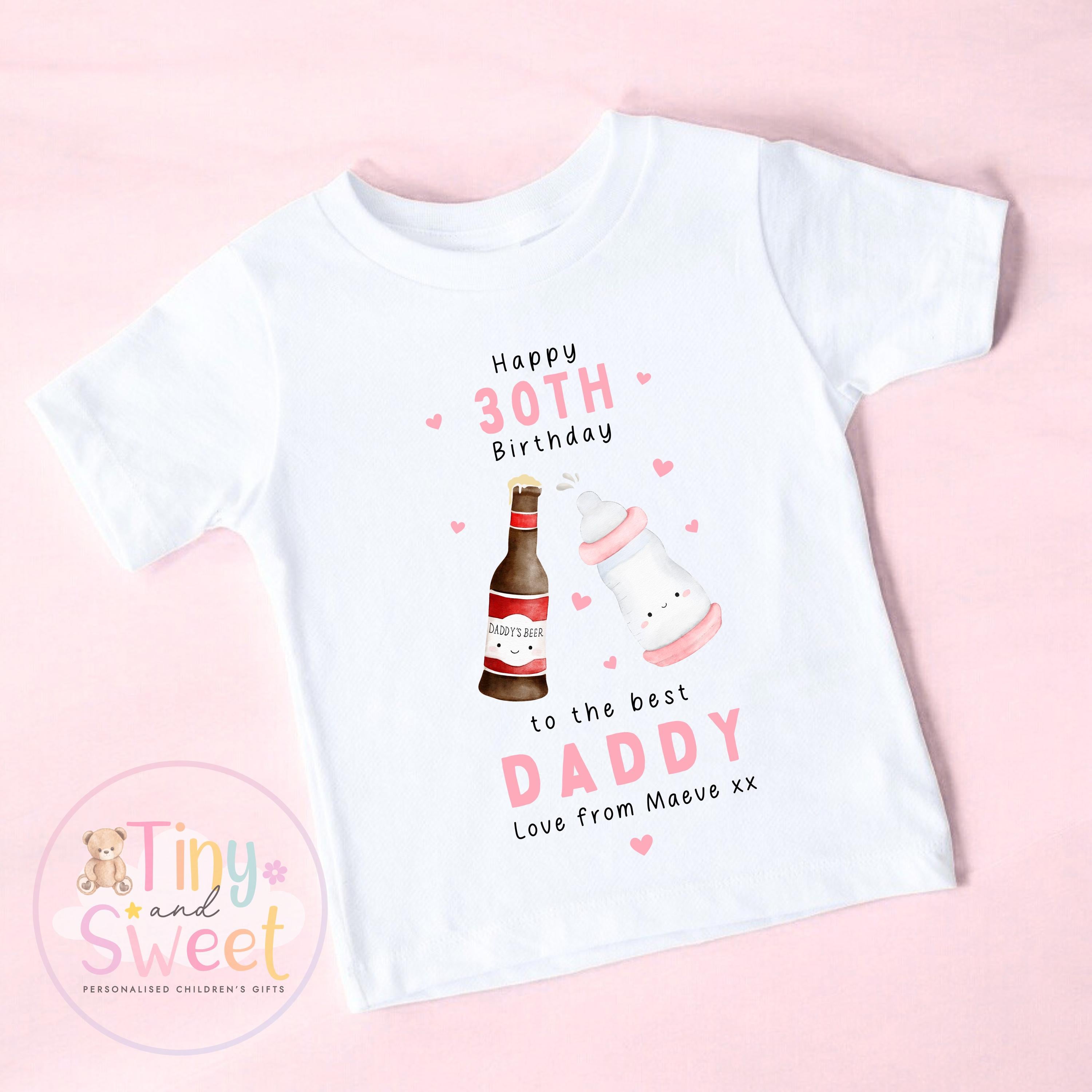 Happy Birthday Daddy, Happy 30th Birthday Daddy, 40th Birthday Daddy, Dad Birthday, Daddy Birthday, Sleepsuit Babygrow Bodysuit Dad Birthday