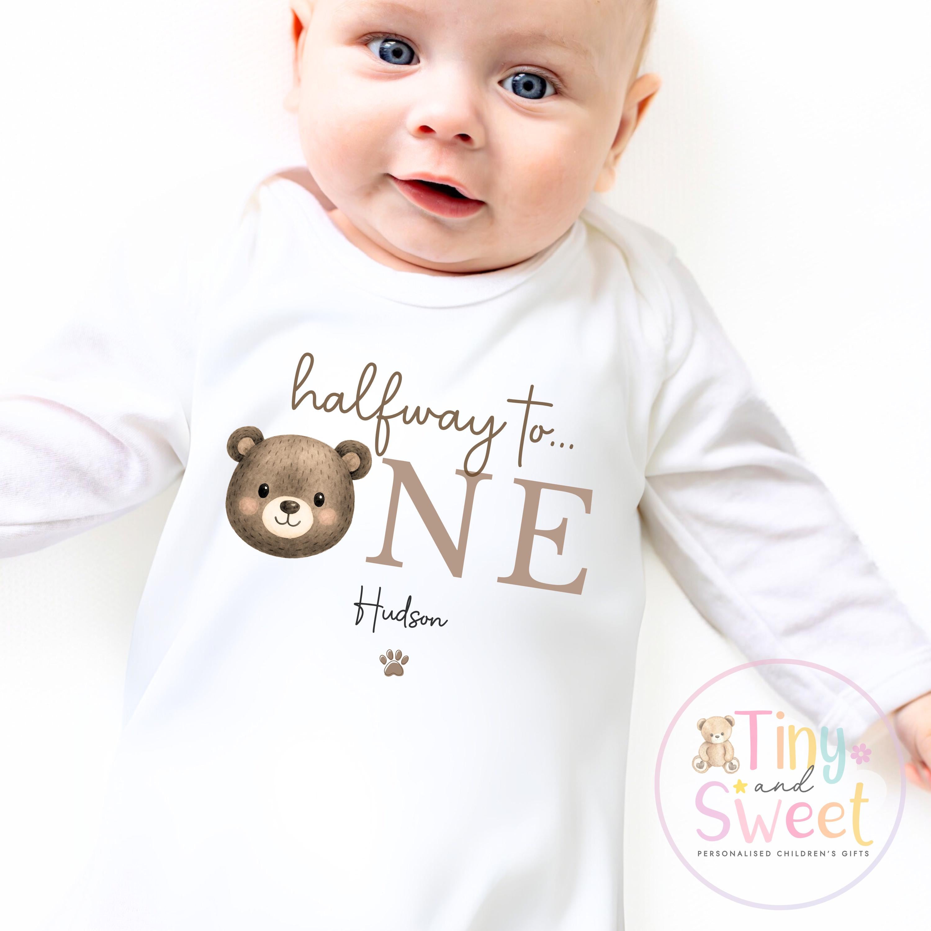Half way to one t shirt, half birthday sleepsuits, Half Way To One Bodysuit, half birthday t shirt, 6 month birthday, half birthday