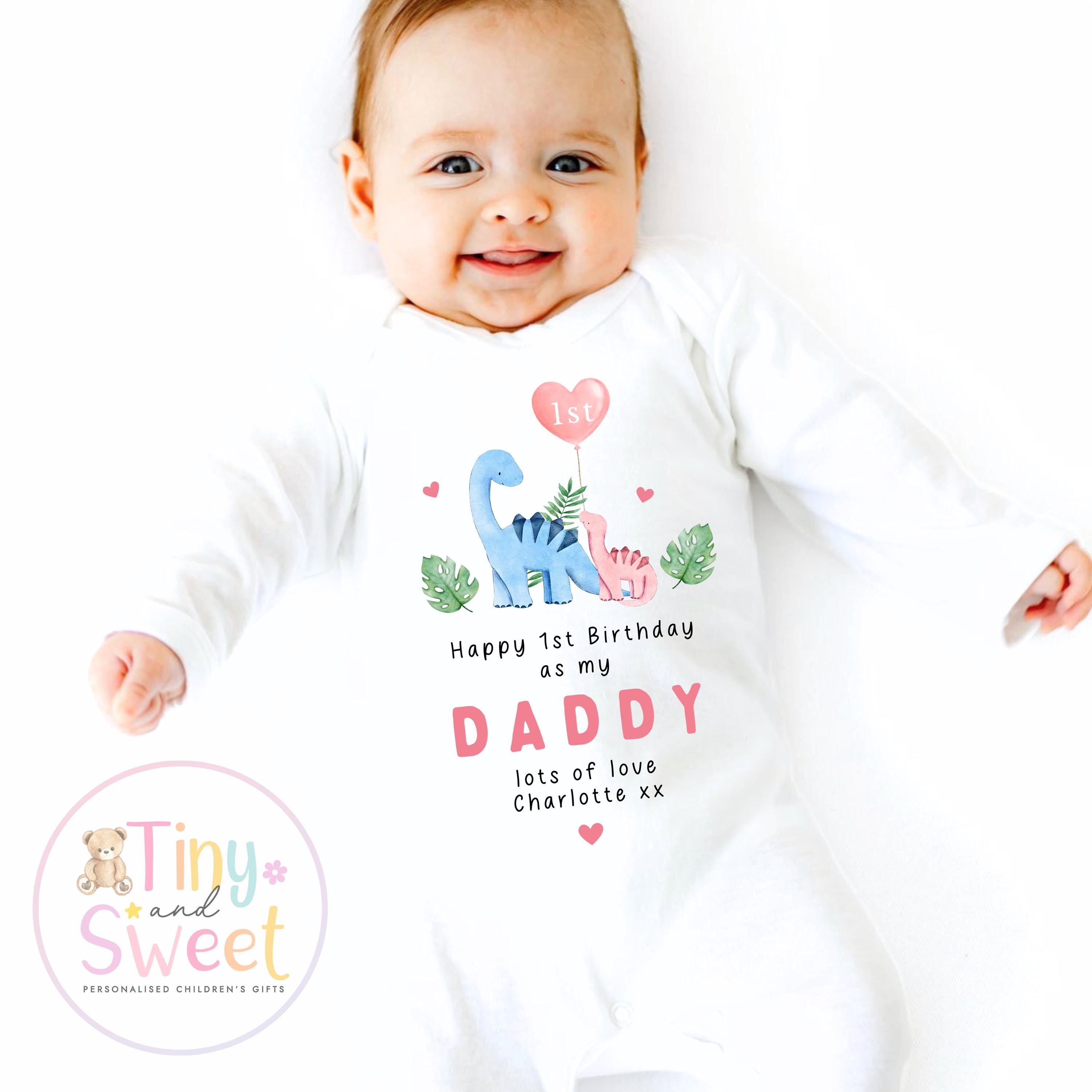 Happy Birthday Daddy, 1st Birthday as My Daddy, Cheers, New Dad Gift, Dad Birthday, Daddy Birthday, Sleepsuit Babygrow Bodysuit Dad Birthday