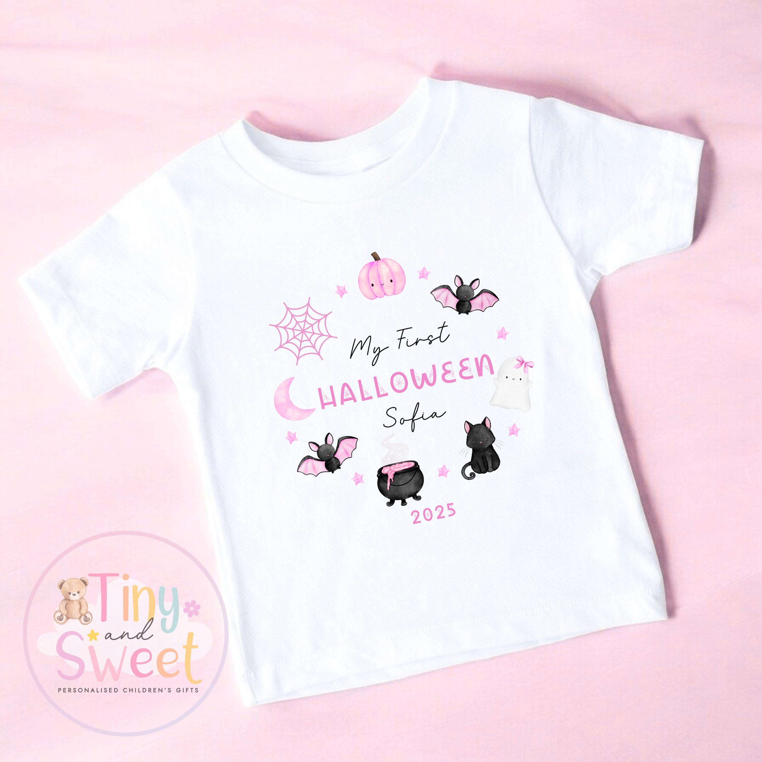Personalised My First Halloween Sleepsuit – First Halloween –Baby’s 1st Halloween Outfit with Name – Custom Baby Grow – Halloween Baby Gift