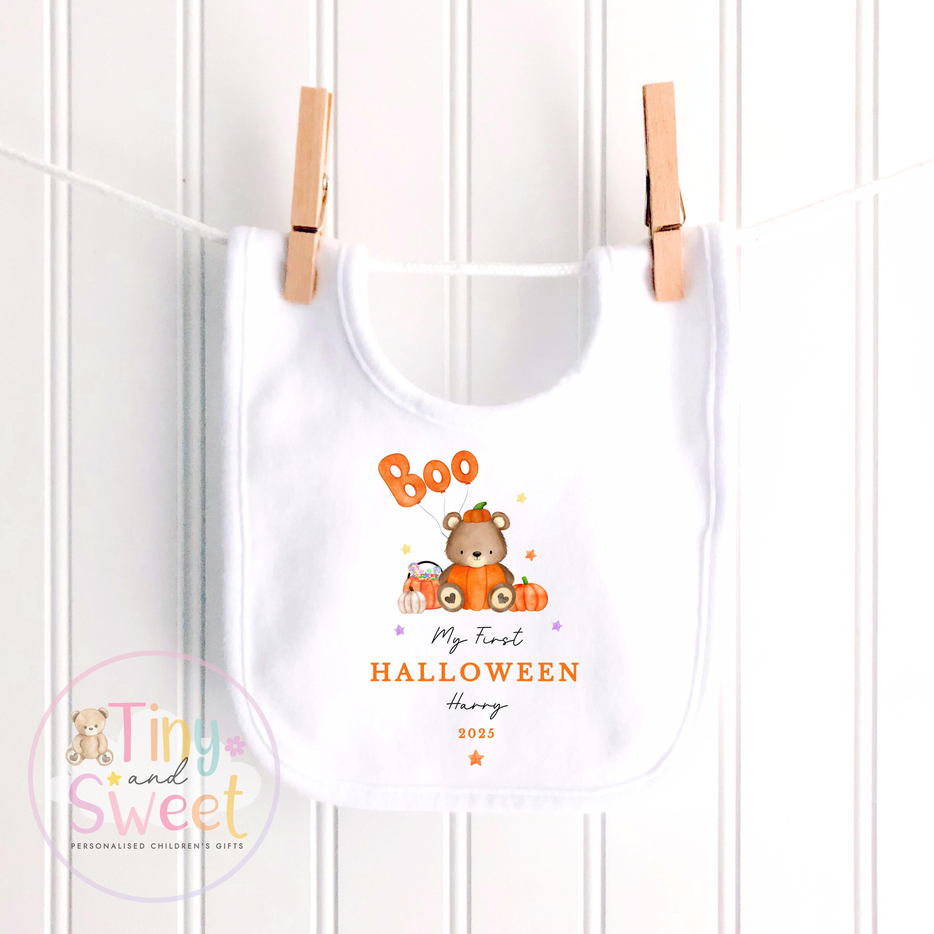 My First Halloween Boo Personalised Sleepsuit