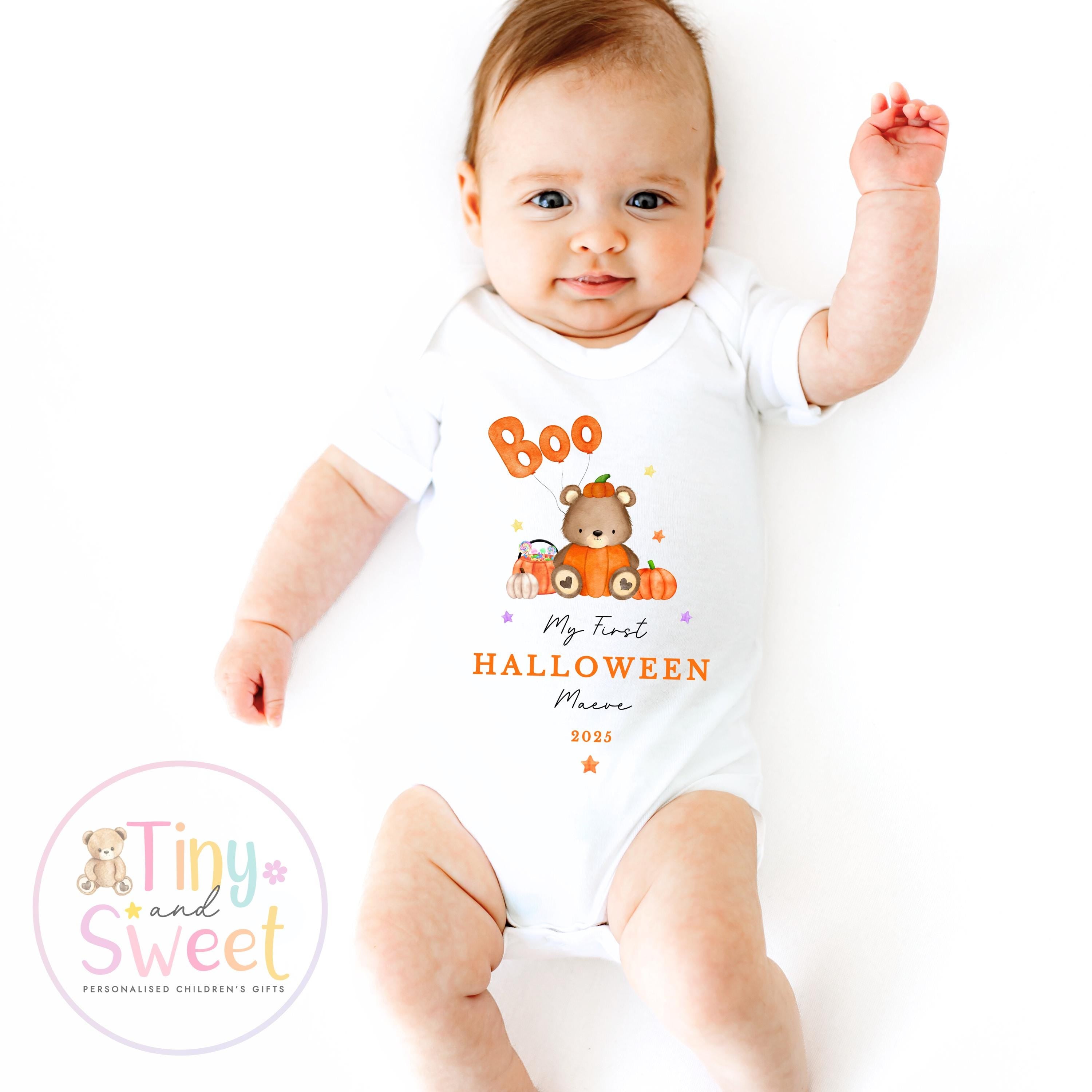 My First Halloween Boo Personalised Sleepsuit