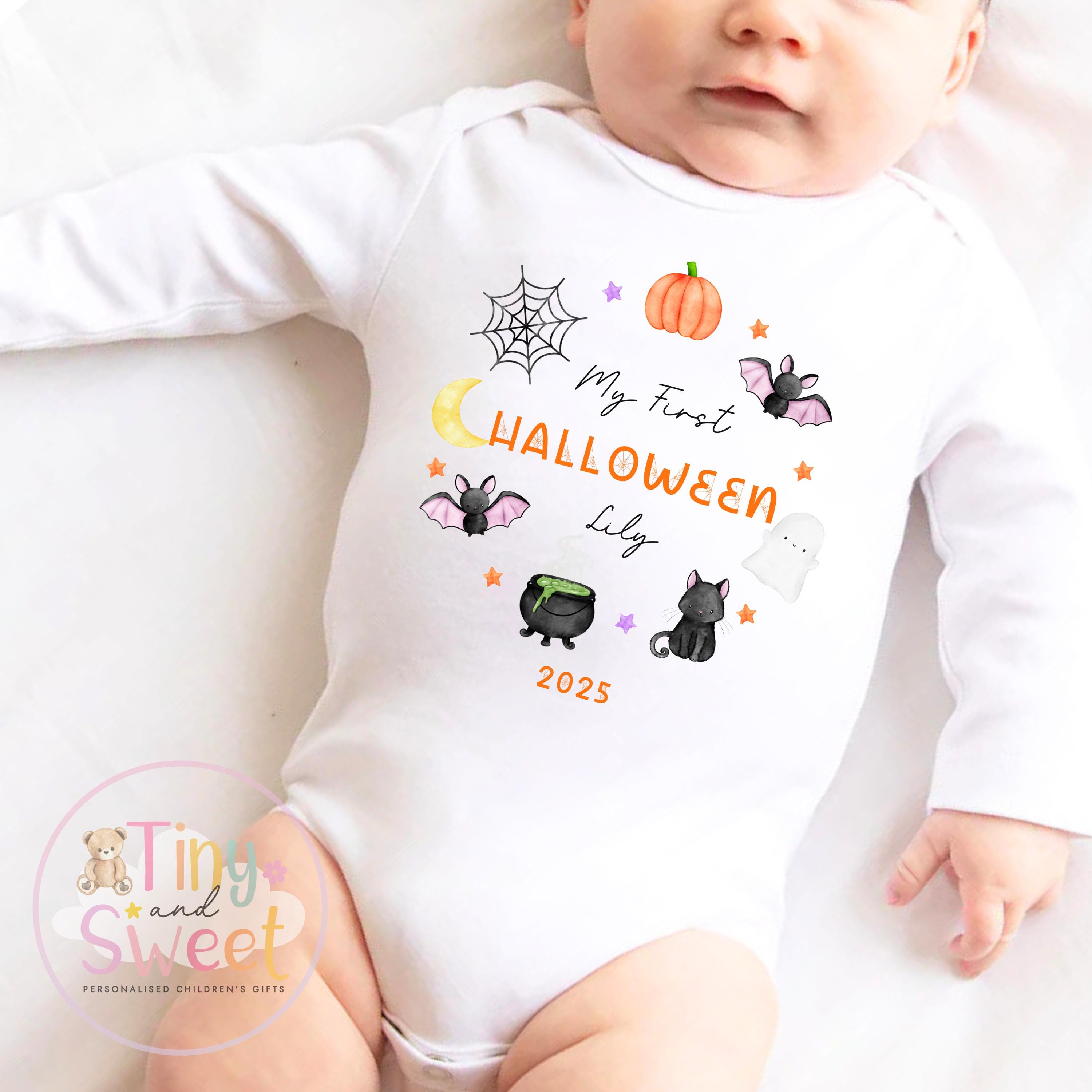 First Halloween T Shirt, Baby Halloween, Baby 1st Halloween Gift, 1st Halloween Babygrow, Halloween Outfit for baby, Halloween costume