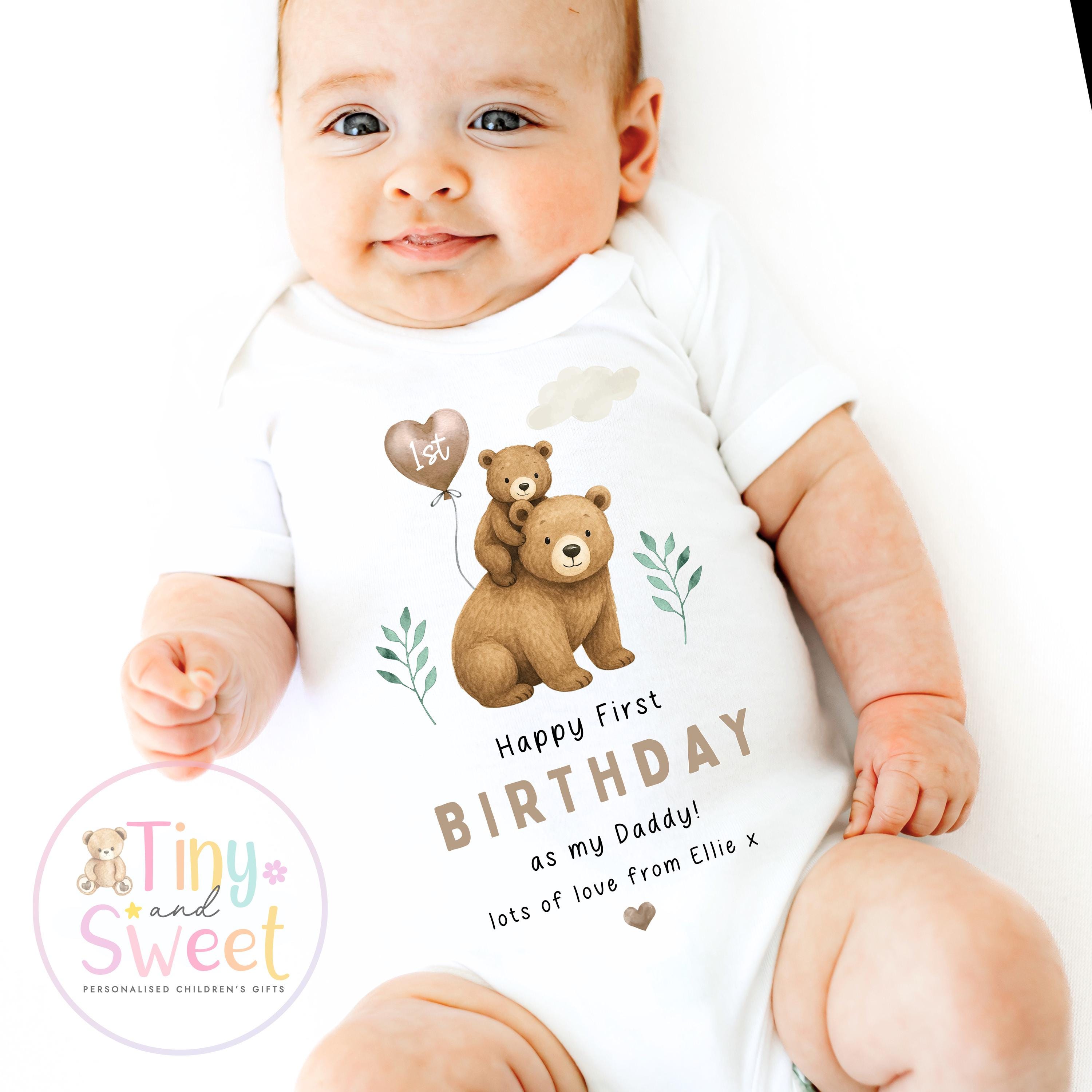 Happy Birthday Daddy, 1st Birthday as My Daddy, Cheers, New Dad Gift, Dad Birthday, Daddy Birthday, Sleepsuit Babygrow Bodysuit Dad Birthday