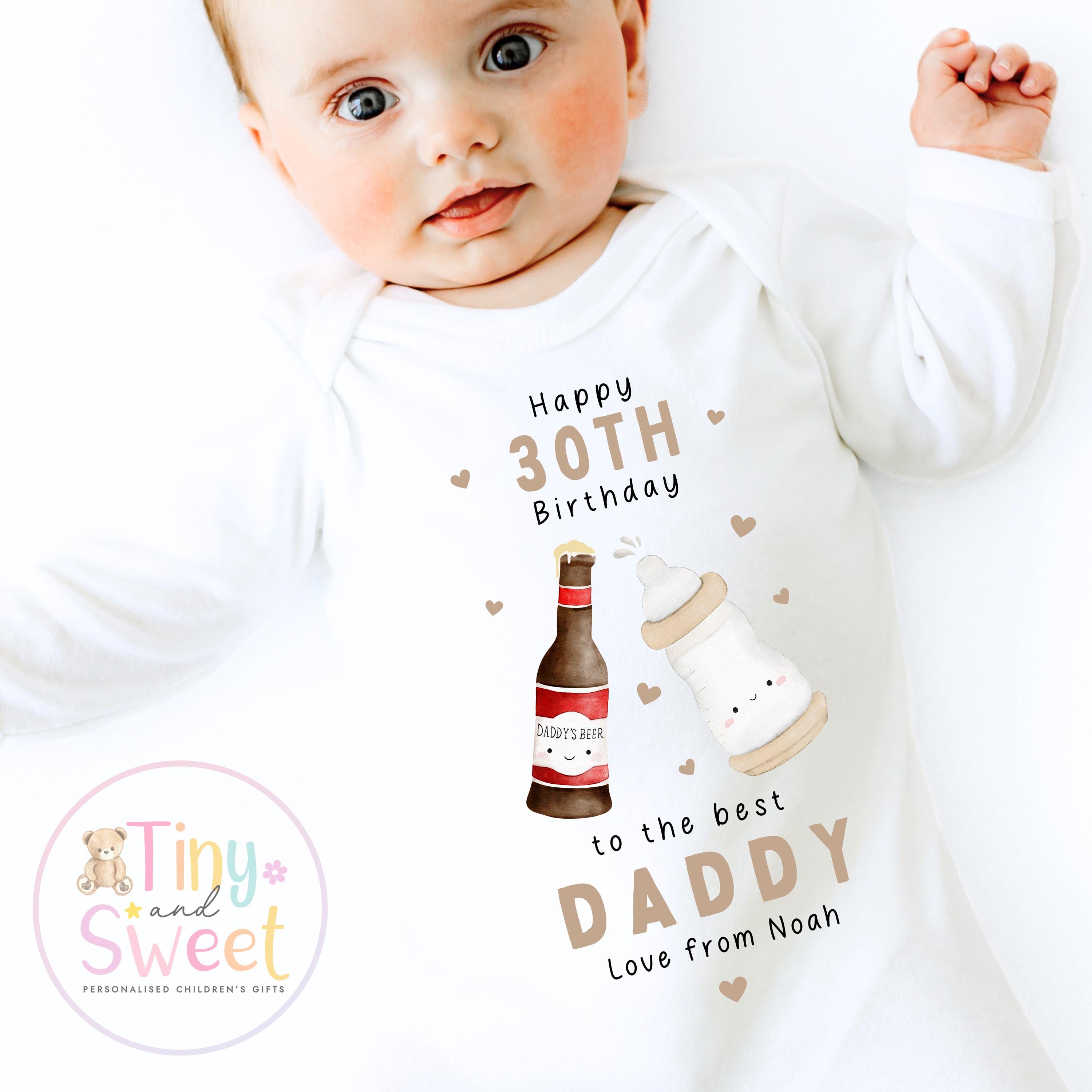 Happy Birthday Daddy, Happy 30th Birthday Daddy, 40th Birthday Daddy, Dad Birthday, Daddy Birthday, Sleepsuit Babygrow Bodysuit Dad Birthday