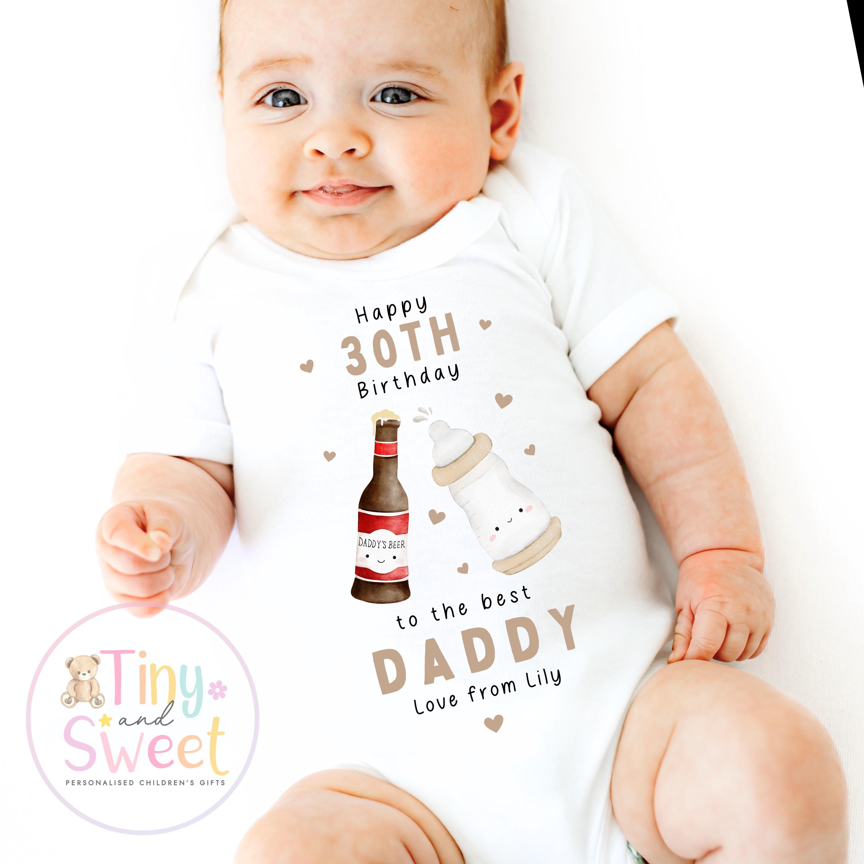 Happy Birthday Daddy, Happy 30th Birthday Daddy, 40th Birthday Daddy, Dad Birthday, Daddy Birthday, Sleepsuit Babygrow Bodysuit Dad Birthday