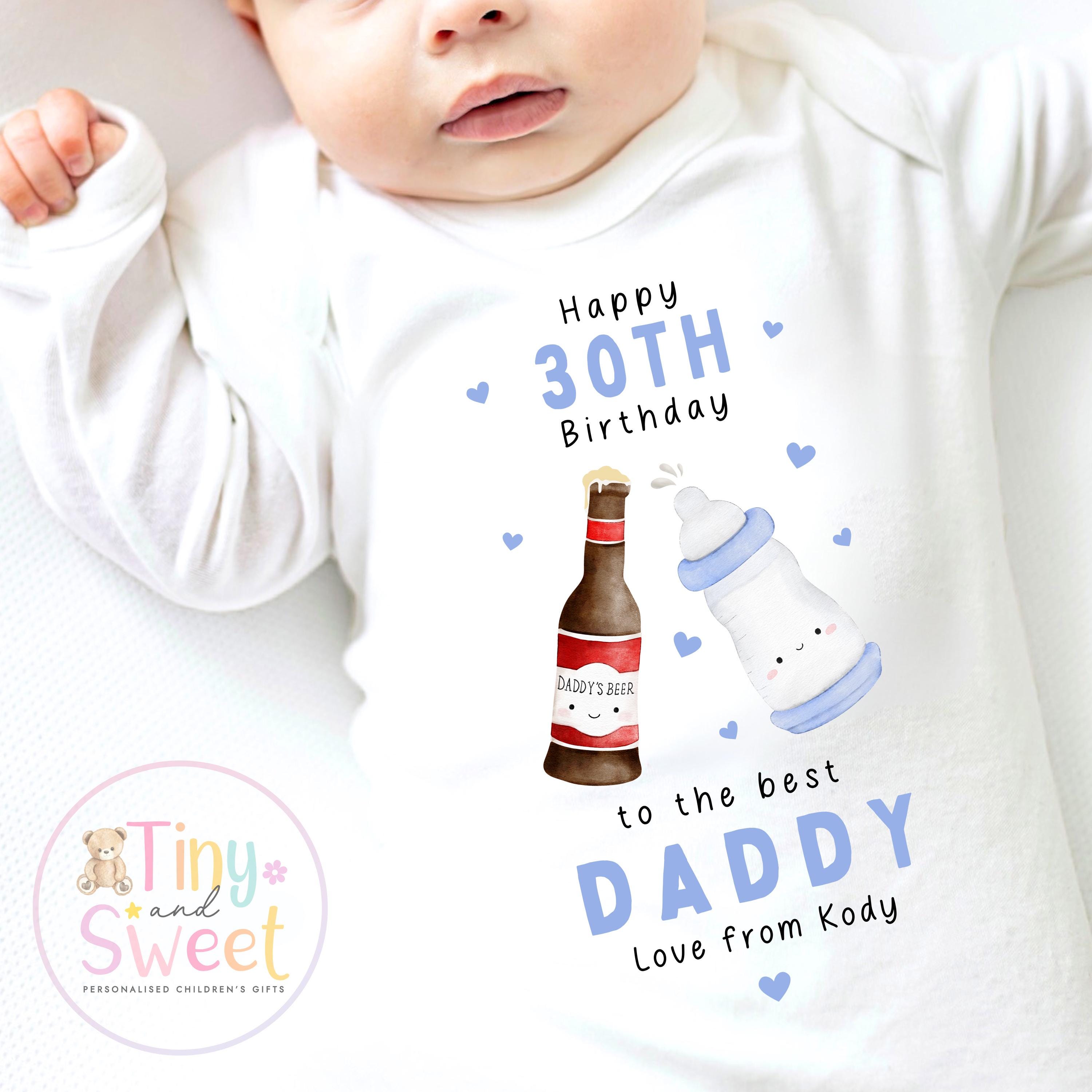 Happy Birthday Daddy, Happy 30th Birthday Daddy, 40th Birthday Daddy, Dad Birthday, Daddy Birthday, Sleepsuit Babygrow Bodysuit Dad Birthday