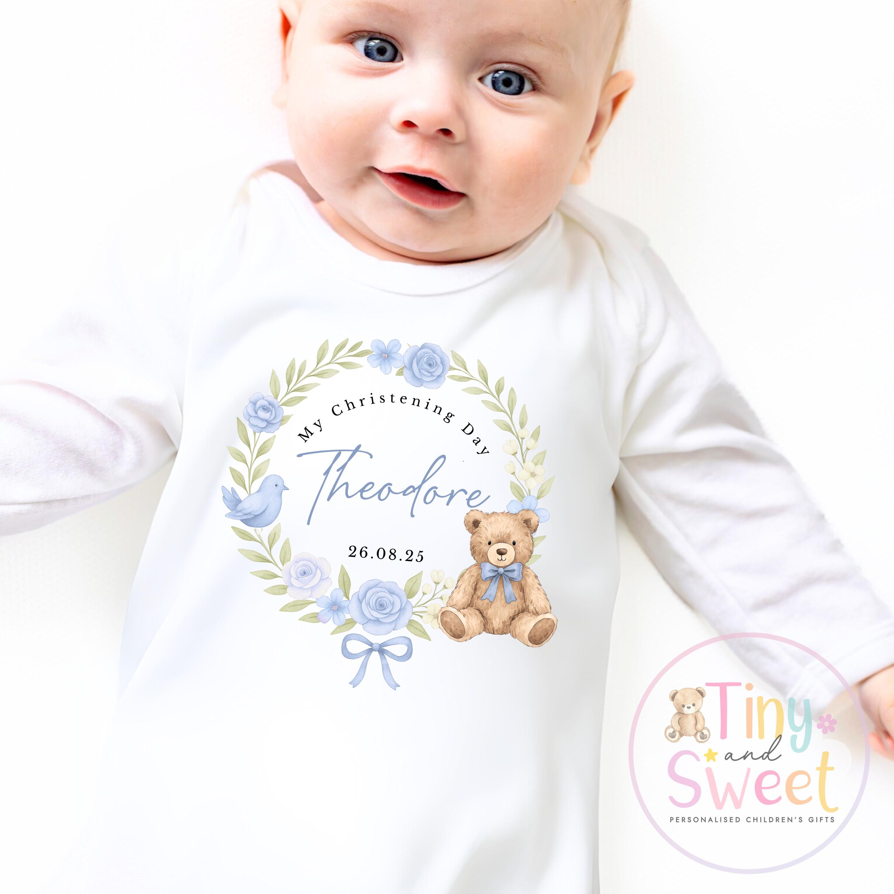Personalised My Christening Day Sleepsuit, Custom Baby Grow for Baptism, Naming Day or Christening Gift, Christening outfit, Baptism outfit