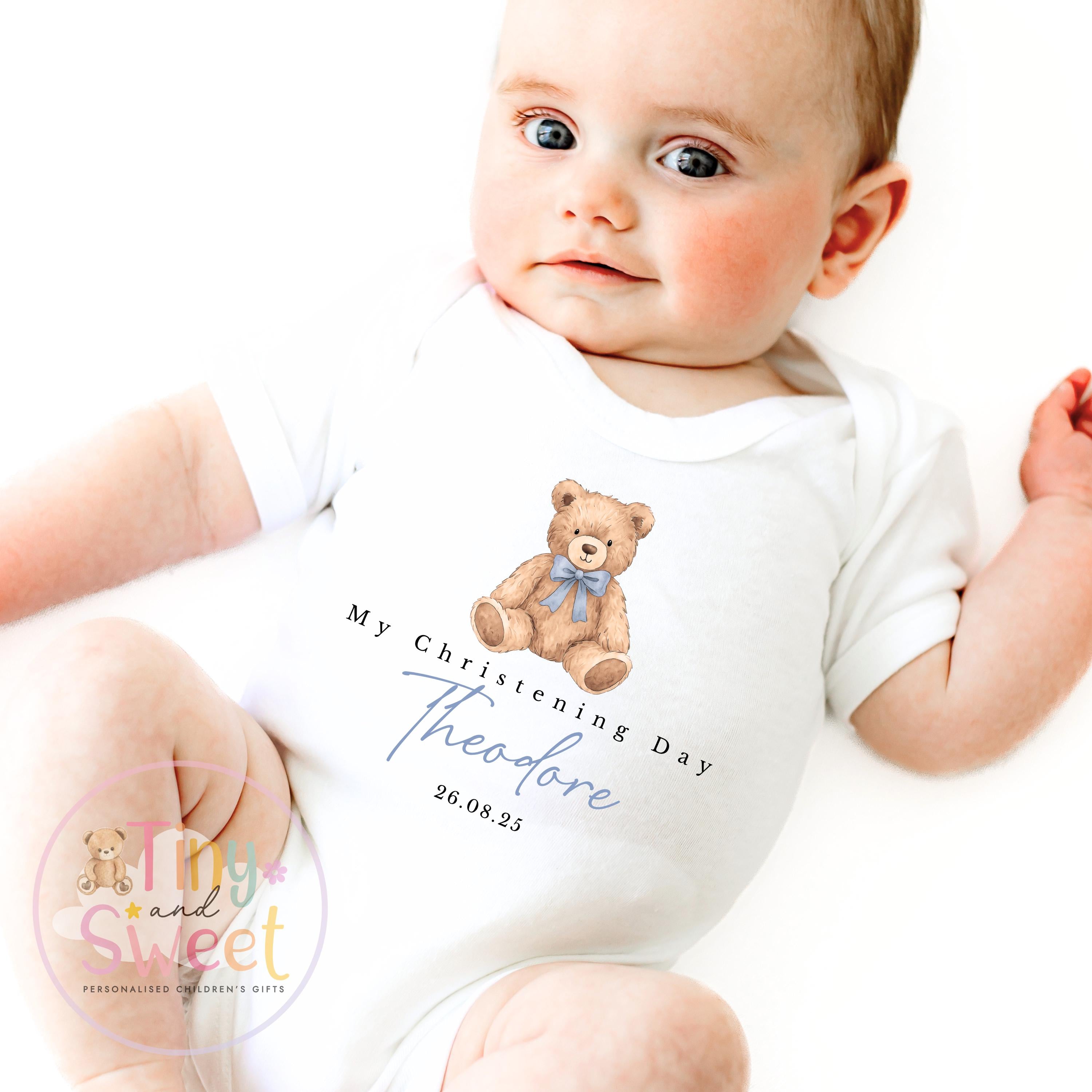 Personalised My Christening Day Sleepsuit, Custom Baby Grow for Baptism, Naming Day or Christening Gift, Christening outfit, Baptism outfit