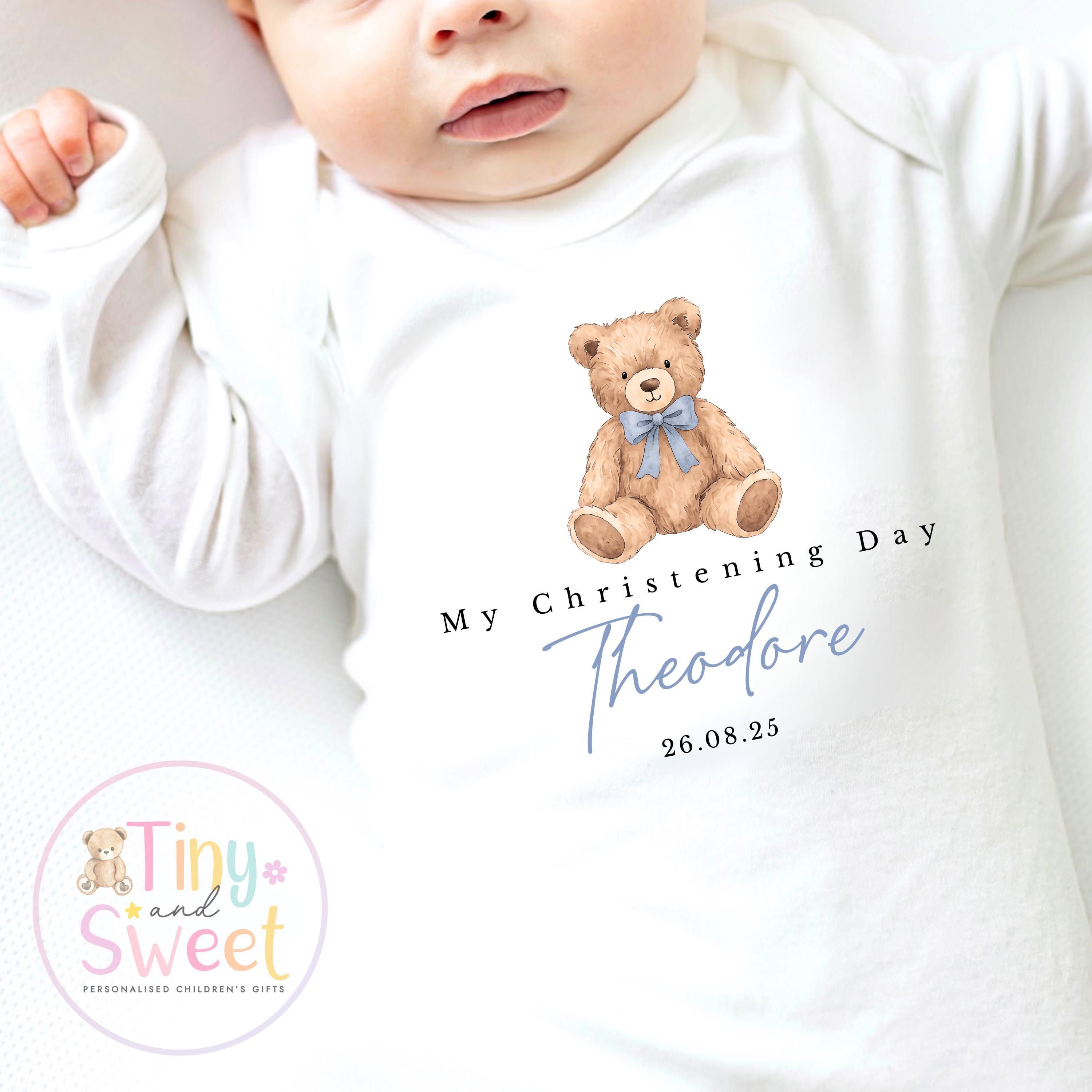 Personalised My Christening Day Sleepsuit, Custom Baby Grow for Baptism, Naming Day or Christening Gift, Christening outfit, Baptism outfit