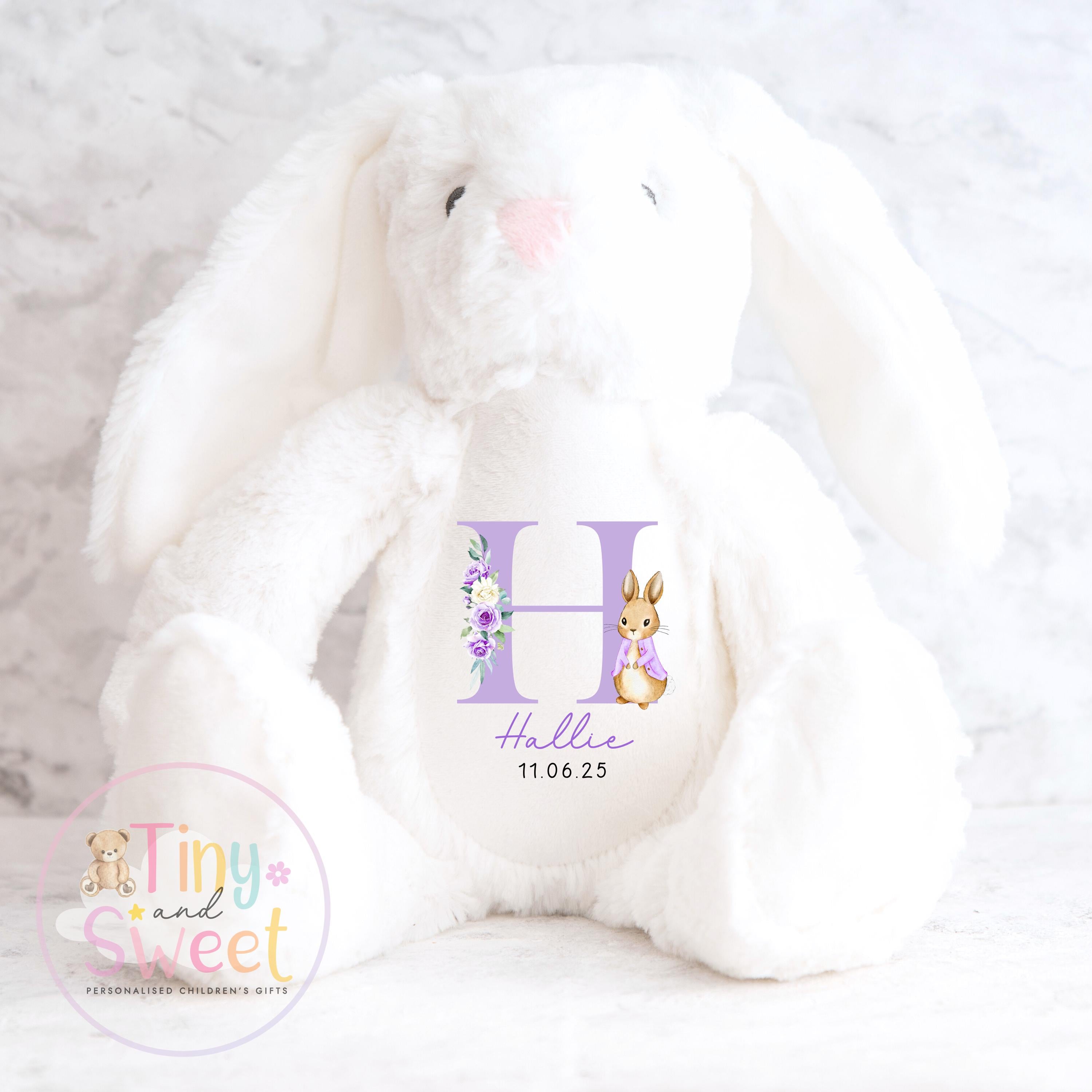 Personalised New Baby soft Toy, New Birth Gift, New baby gift, Newborn Gift, Baby Keepsake, Baby shower gift, Birth stats, Teddy, Bunny