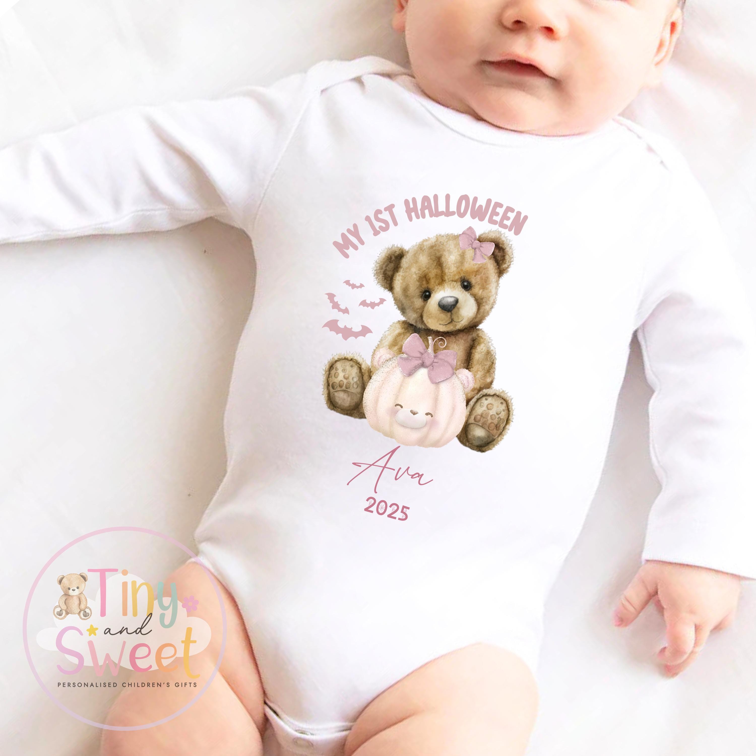 Babies First Halloween Sleepsuit: Adorable Teddy Bear Costume Outfit for Newborns and Infants