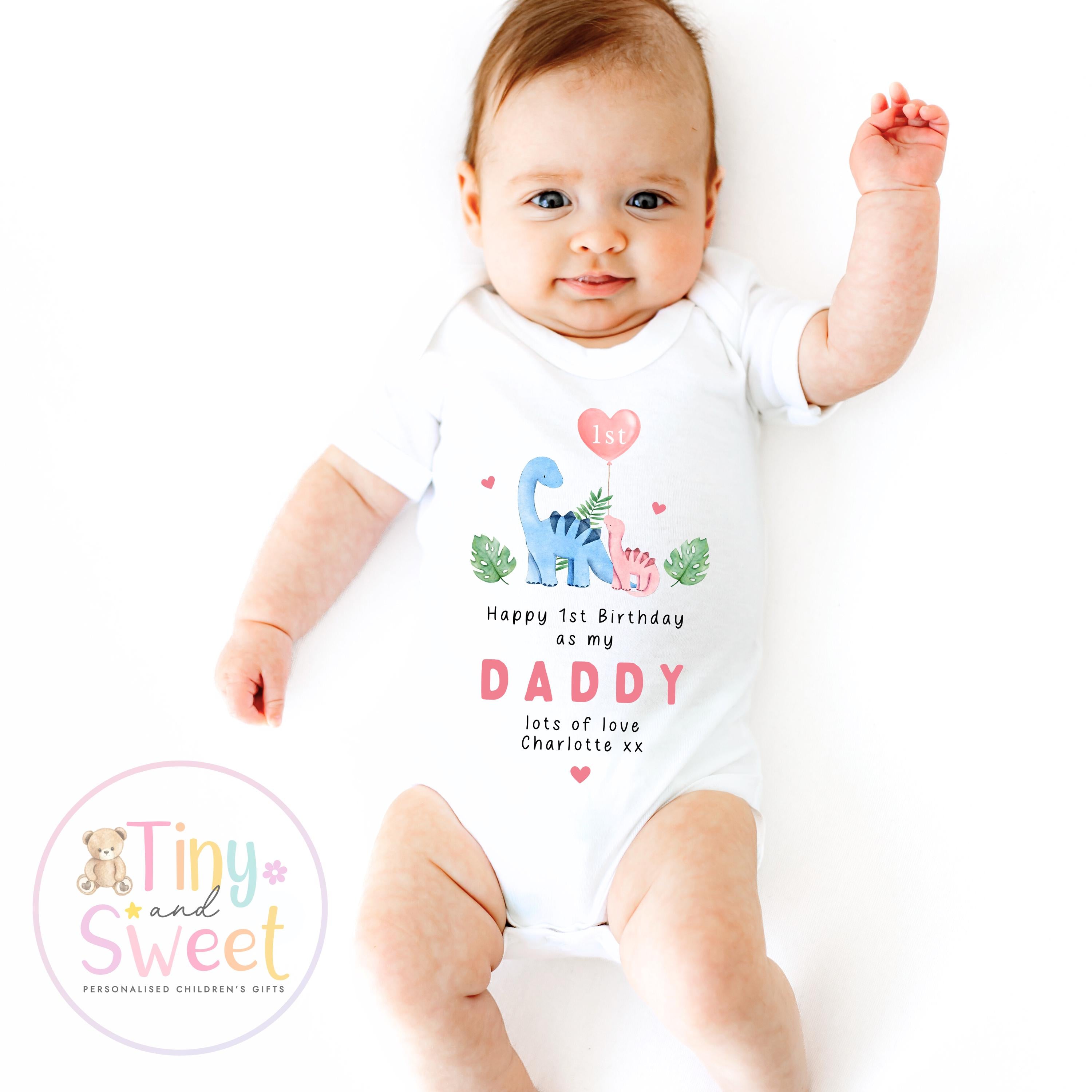Happy Birthday Daddy, 1st Birthday as My Daddy, Cheers, New Dad Gift, Dad Birthday, Daddy Birthday, Sleepsuit Babygrow Bodysuit Dad Birthday