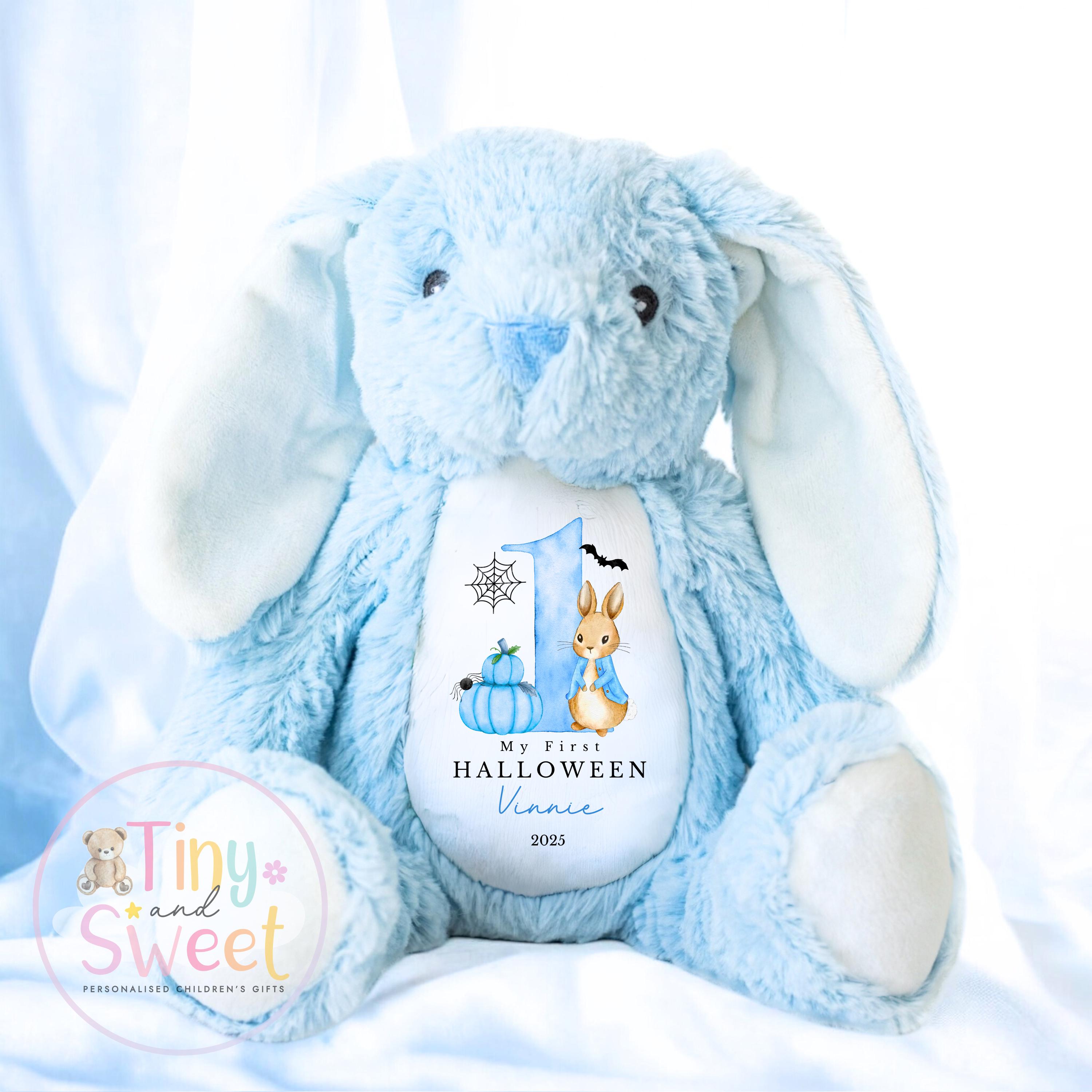 Personalised First Halloween Bunny: Adorable First Spooky Season Keepsake Plush for Babies