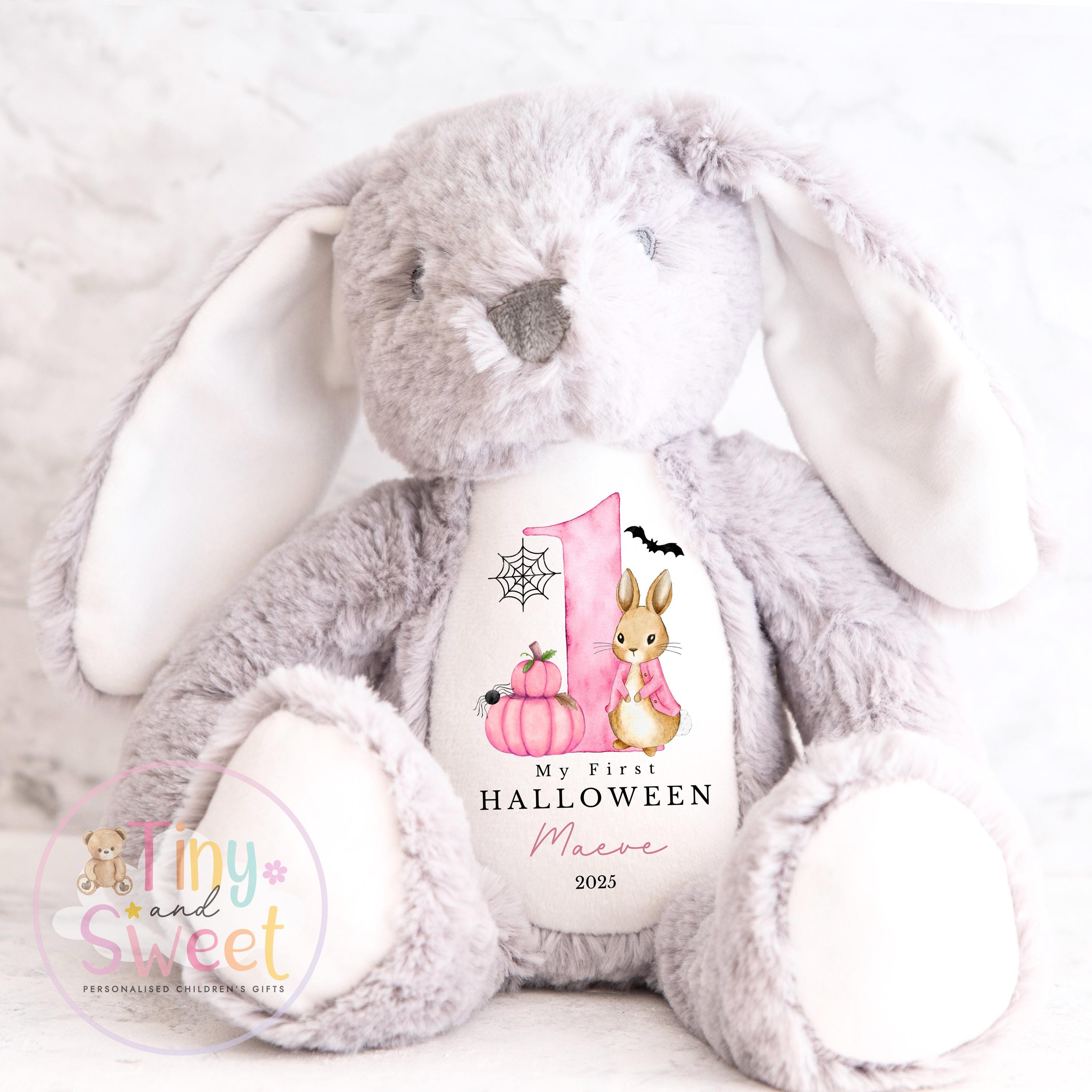 Personalised First Halloween Bunny: Adorable First Spooky Season Keepsake Plush for Babies