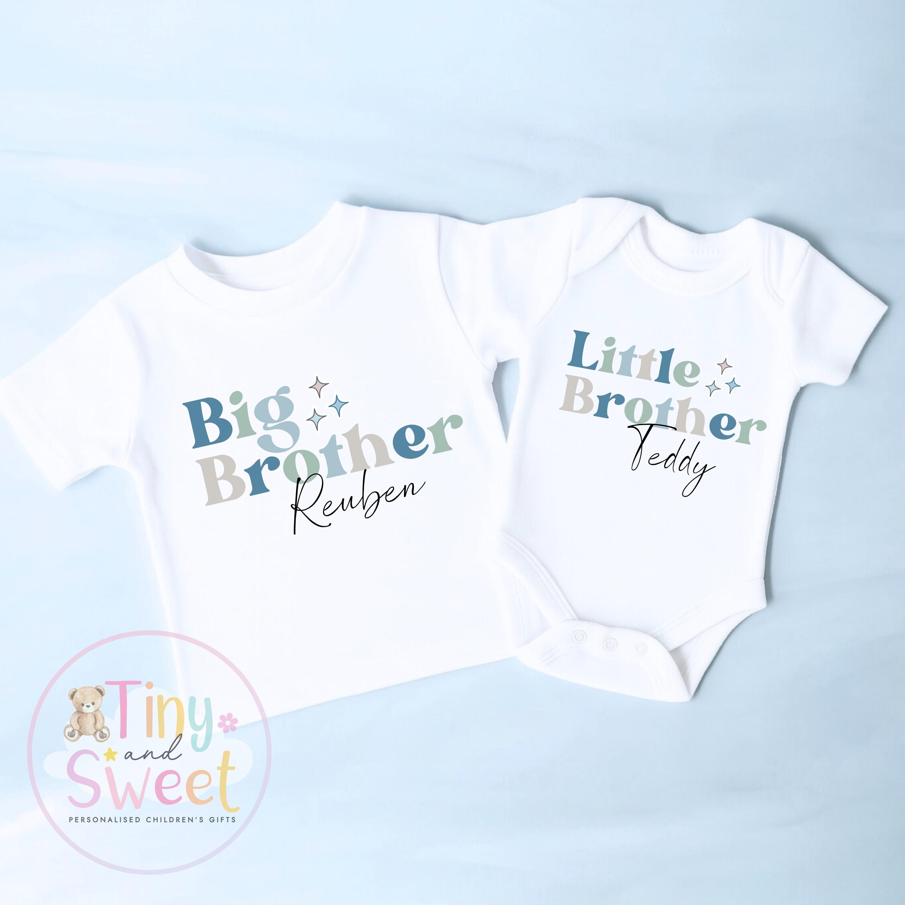 Personalised Adorable Little/Big Sister Sleepsuit T Shirt: Pink Bunny Design for Newborn Baby Announcement & Sibling Gift