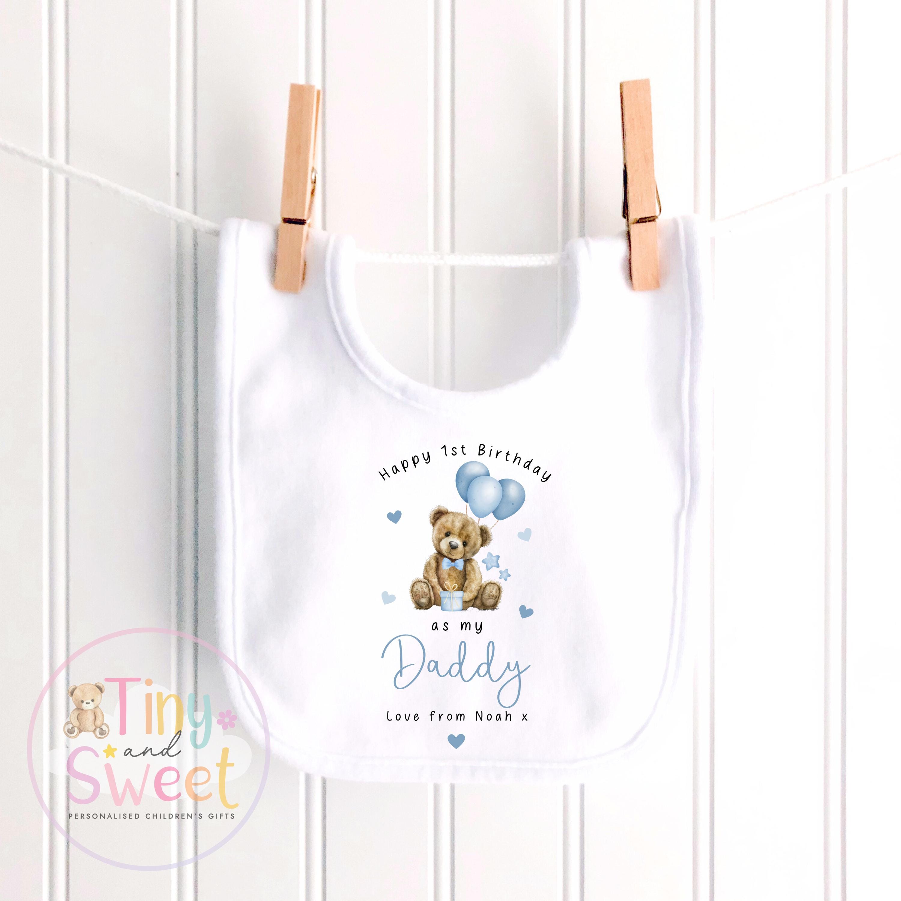Happy 1st Birthday as My Daddy Bear, Baby Outfit, Daddy Bear’s 1st Birthday, 1st Birthday as My Daddy Bear, Cute Baby Vest or Tee