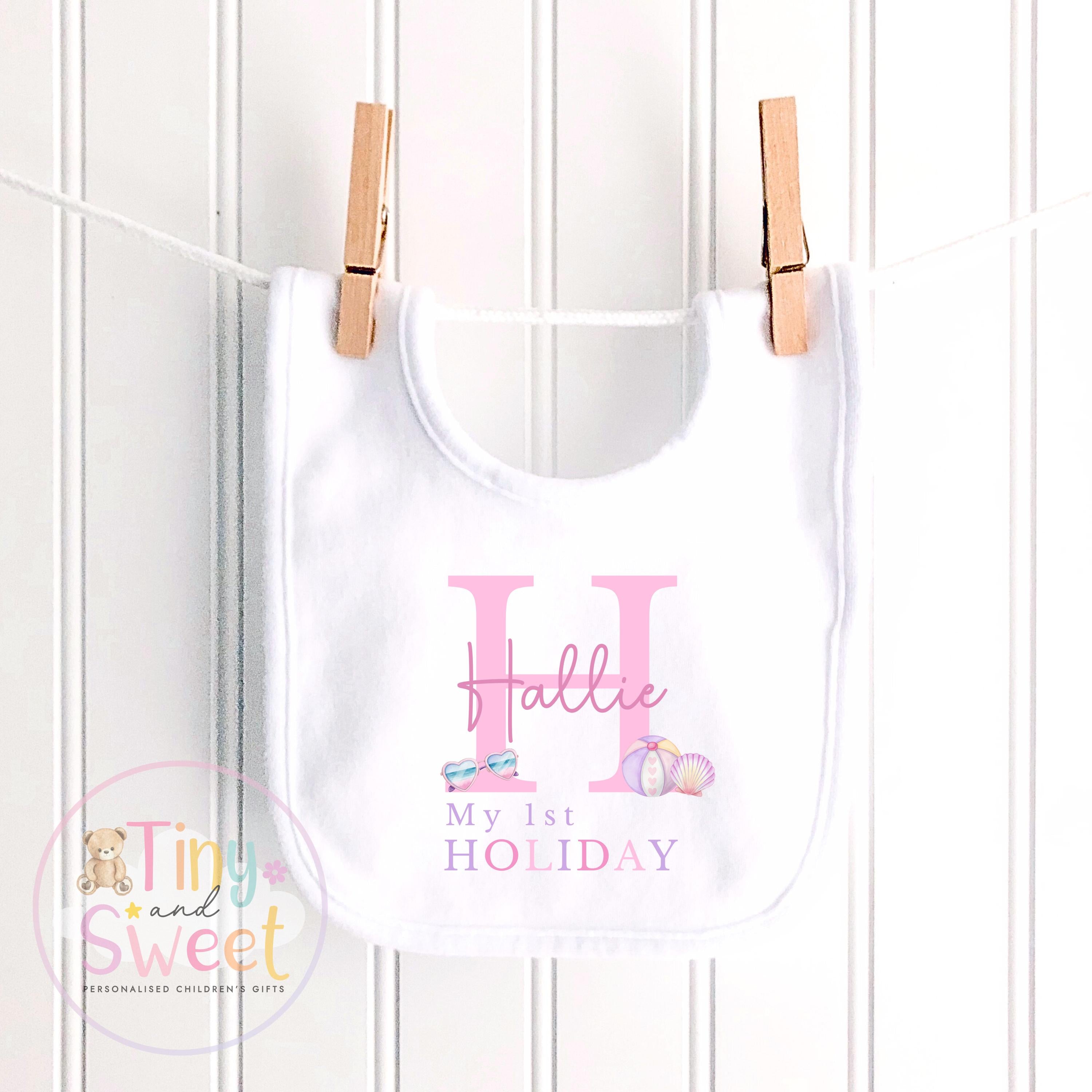 My First Holiday T-Shirt, Personalised Baby Travel Outfit, Baby’s First Holiday Shirt, Cute Summer Travel Outfit, My First Holiday Design