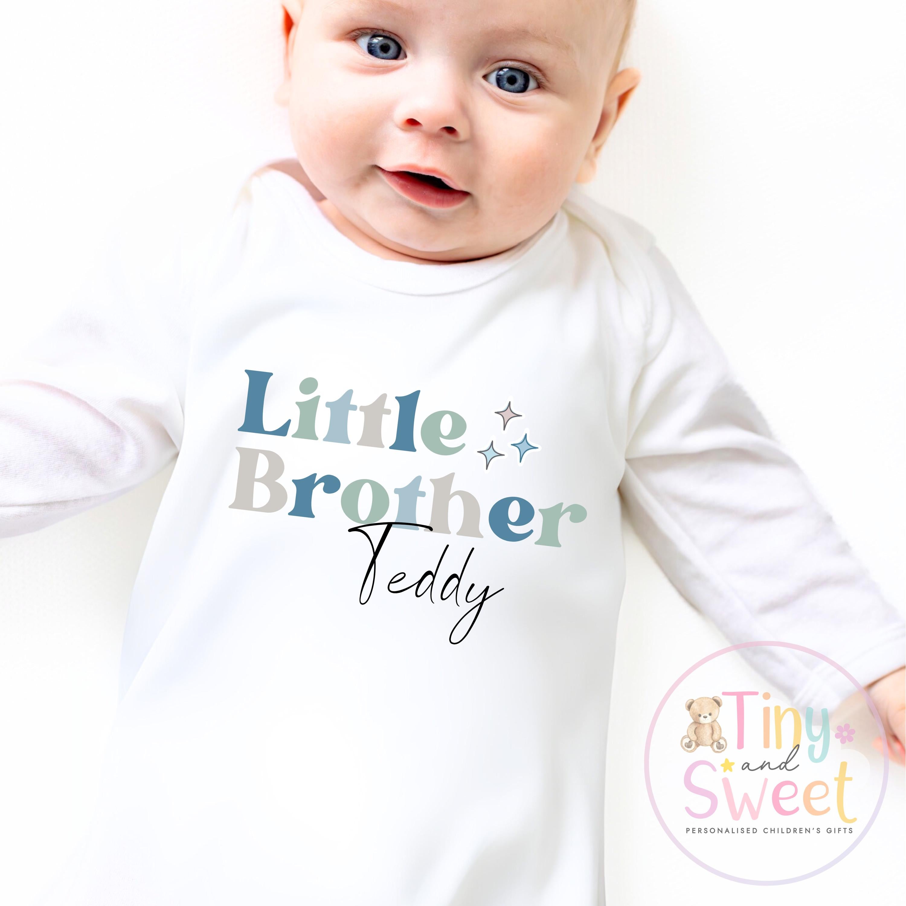 Personalised Adorable Little/Big Sister Sleepsuit T Shirt: Pink Bunny Design for Newborn Baby Announcement & Sibling Gift