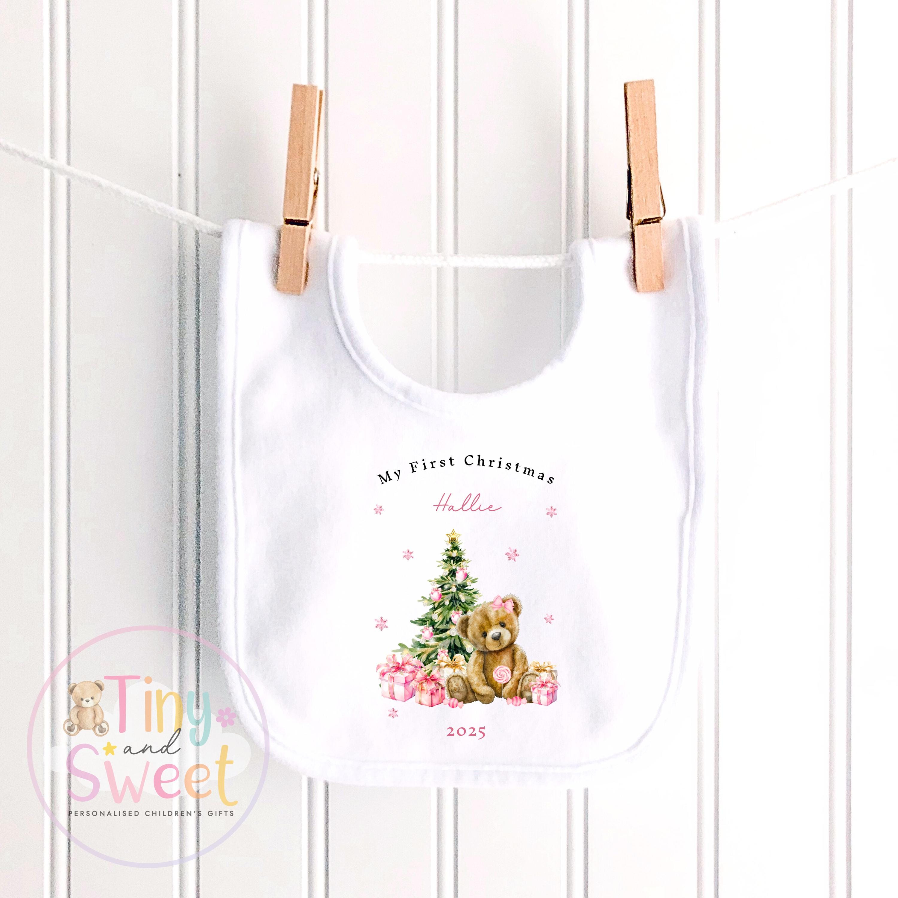 Personalised Babies First Christmas Sleepsuit, Babies 1st Xmas Gift Idea, Pyjamas, 1st Xmas Babygrow, Christmas Outfit for baby, Santa