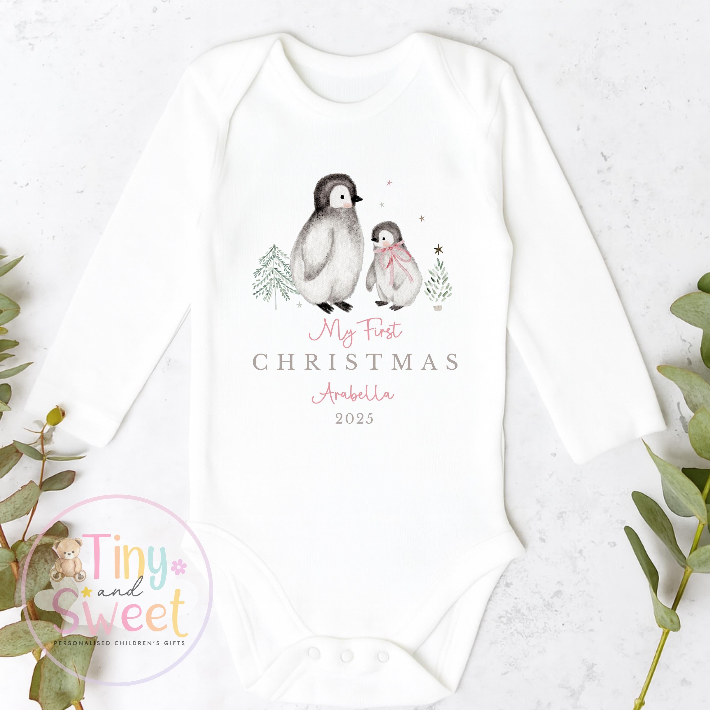 Personalised Babies First Christmas Sleepsuit, Babies 1st Xmas Gift Idea, Pyjamas, 1st Xmas Babygrow, Christmas Outfit for baby, Santa