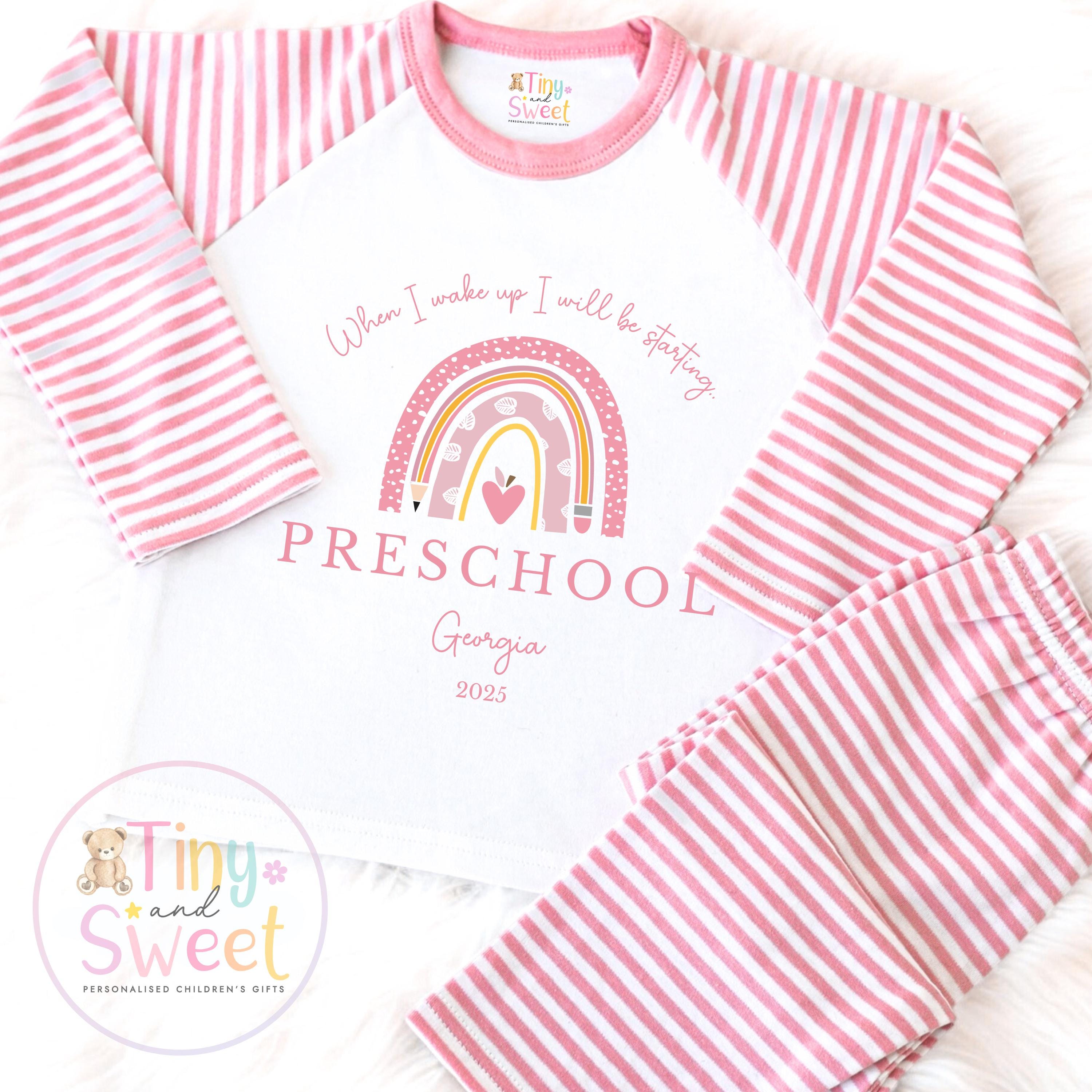 Personalised Starting Nursery Pyjamas, When I Wake Up i&