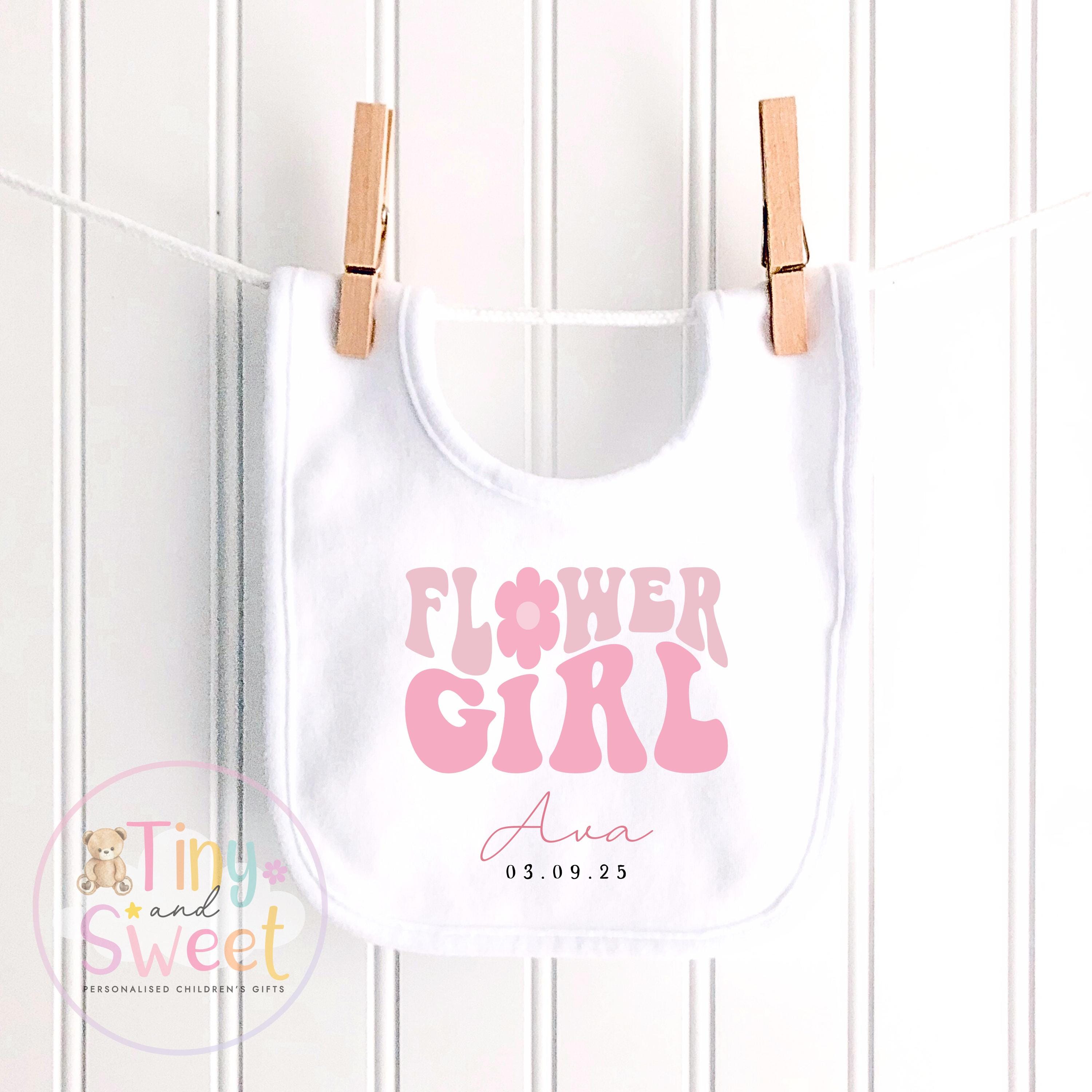 Flower Girl Sleepsuit, Baby Flower Girl Babygrow, Flower Girl Pyjamas, Will you be my flower girl, Flower Girl Gift, Floral Sleepsuit