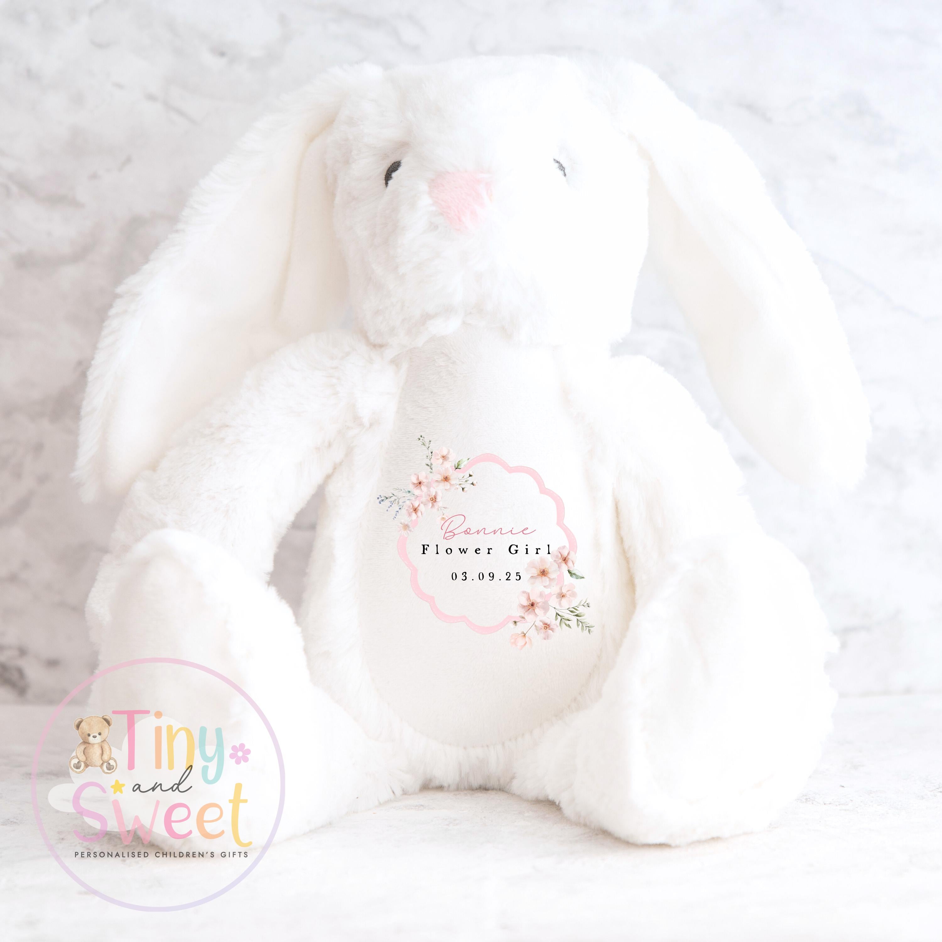 Personalised Flower Girl Bunny, Flower Girl Gift, Will you be my flower girl Bunny, Personalised Soft Toy, Flower Girl Proposal, Bridesmaid