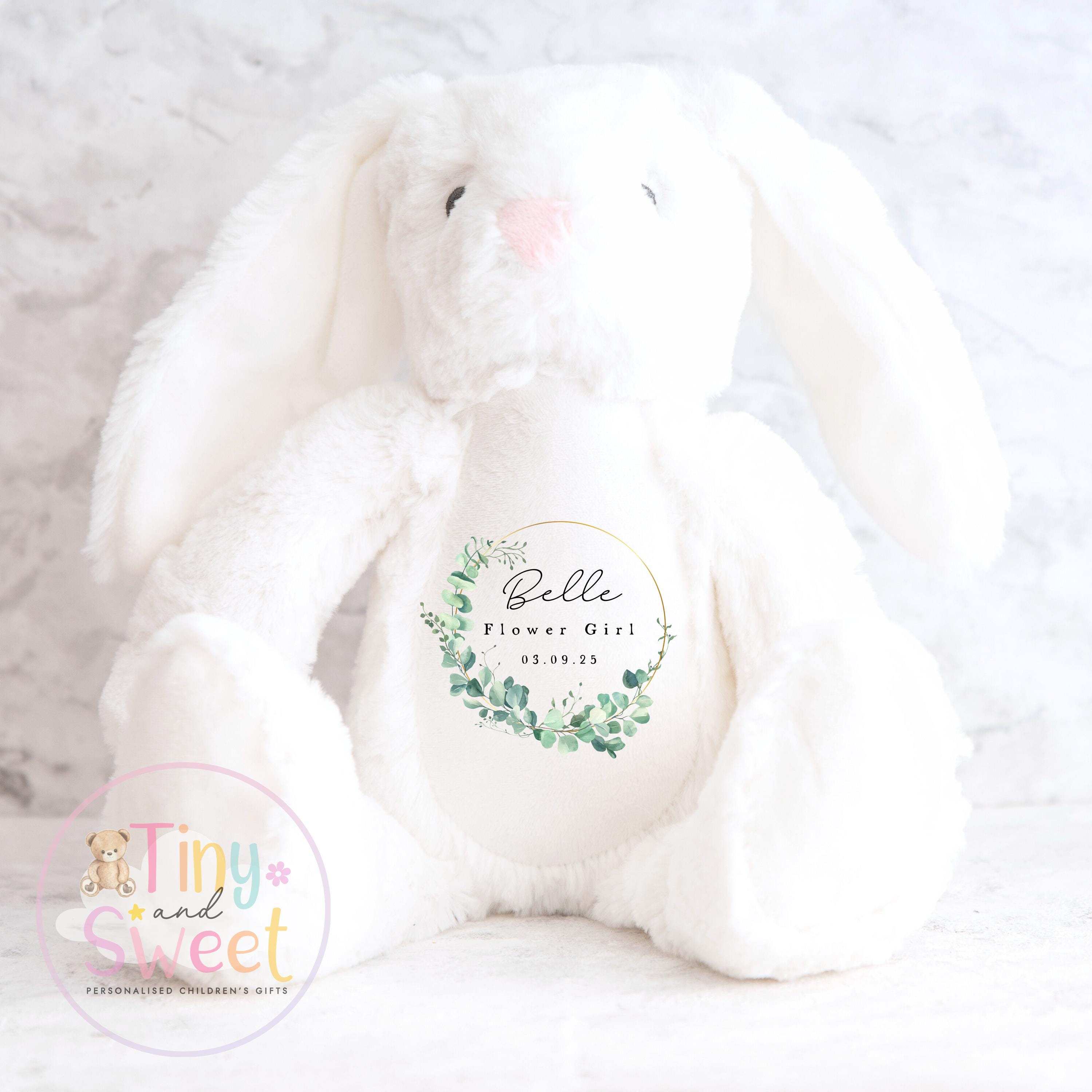 Personalised Flower Girl Bunny, Flower Girl Gift, Will you be my flower girl Bunny, Personalised Soft Toy, Flower Girl Proposal, Bridesmaid
