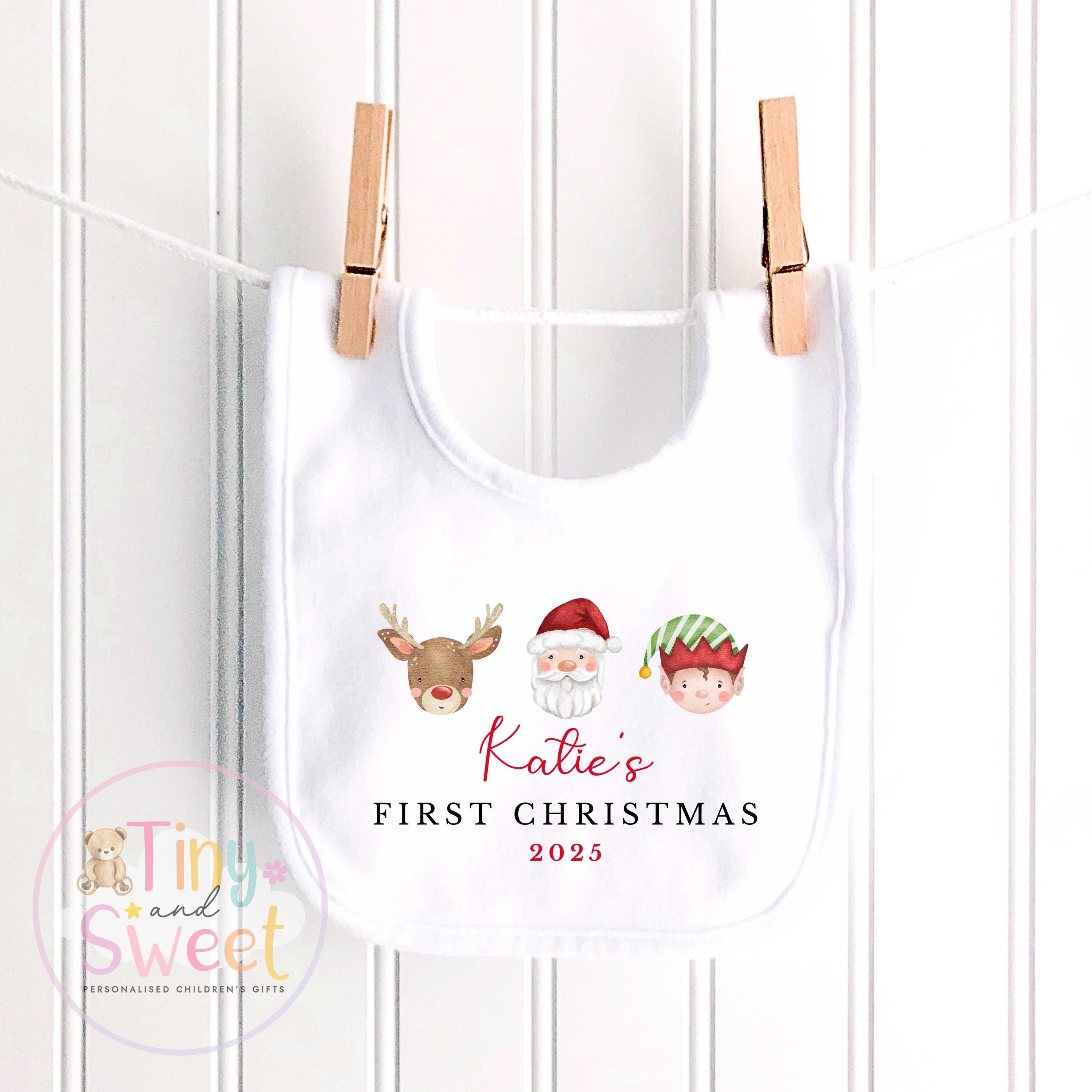 First Christmas Baby Grow , My First Christmas, Custom Name Sleepsuit, Baby’s First Christmas, Personalised Christmas Baby Outfit