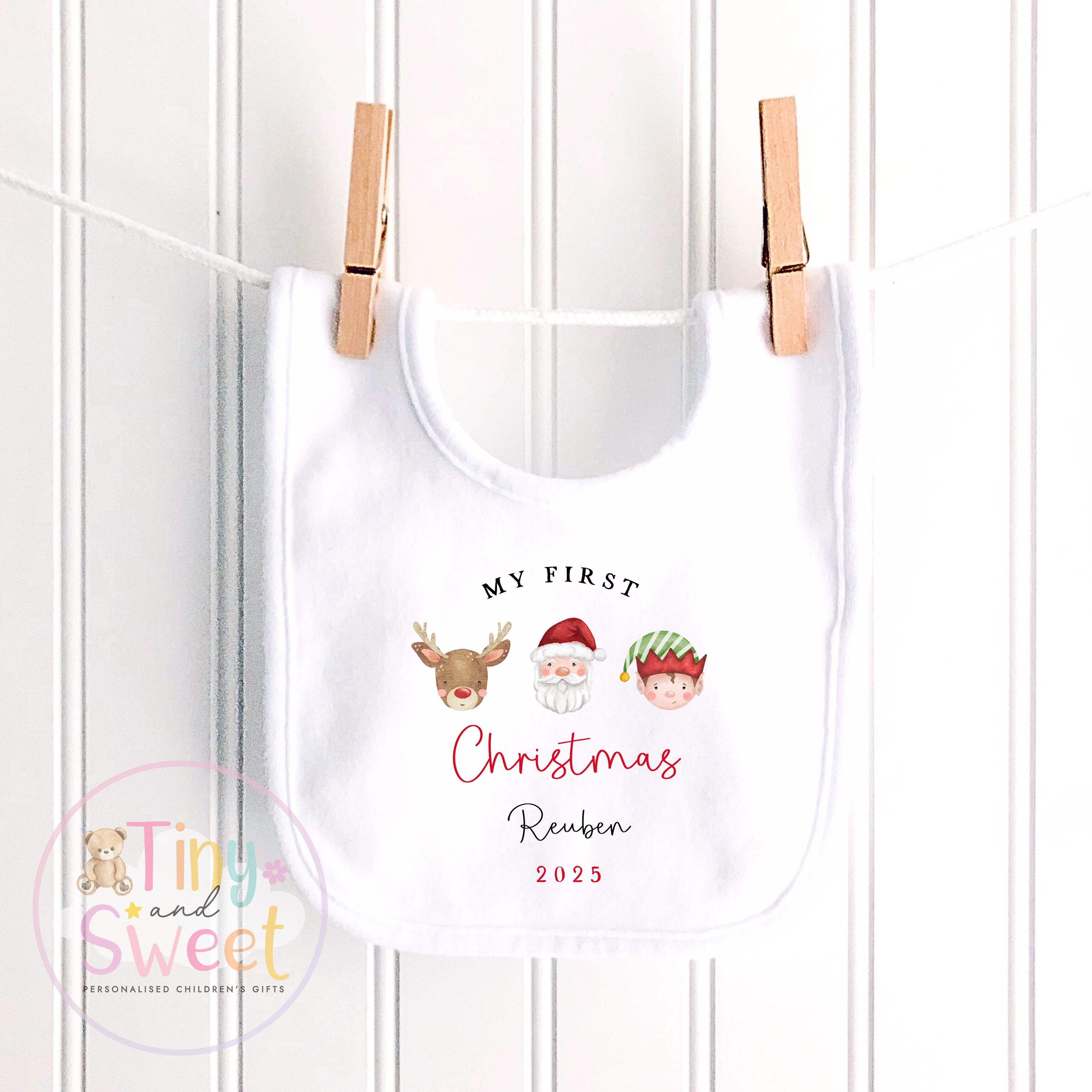 First Christmas Baby Grow , My First Christmas, Custom Name Sleepsuit, Baby’s First Christmas, Personalised Christmas Baby Outfit