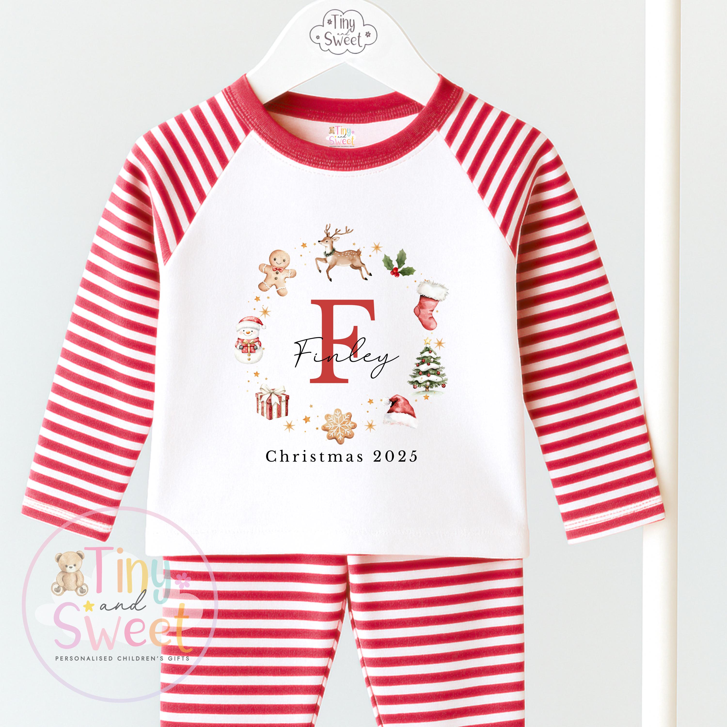 Personalised Christmas Pyjamas, Christmas Eve Pyjamas, Christmas Nightwear, Childrens Christmas pjs, Xmas pjs, Kids Christmas Pjs