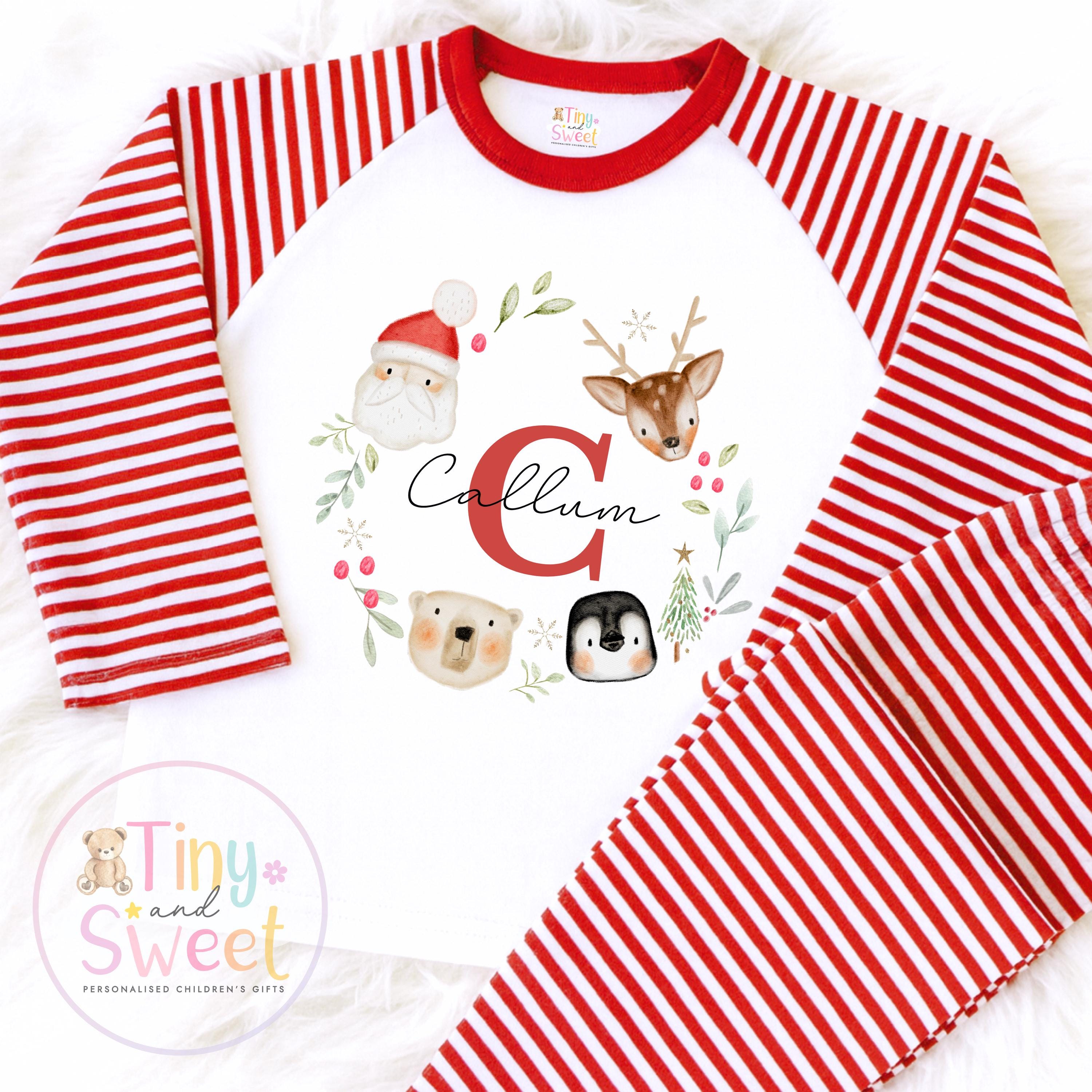 Personalised Christmas Pyjamas, Christmas Eve Pyjamas, Christmas Nightwear, Childrens Christmas pjs, Xmas pjs, Kids Christmas Pjs