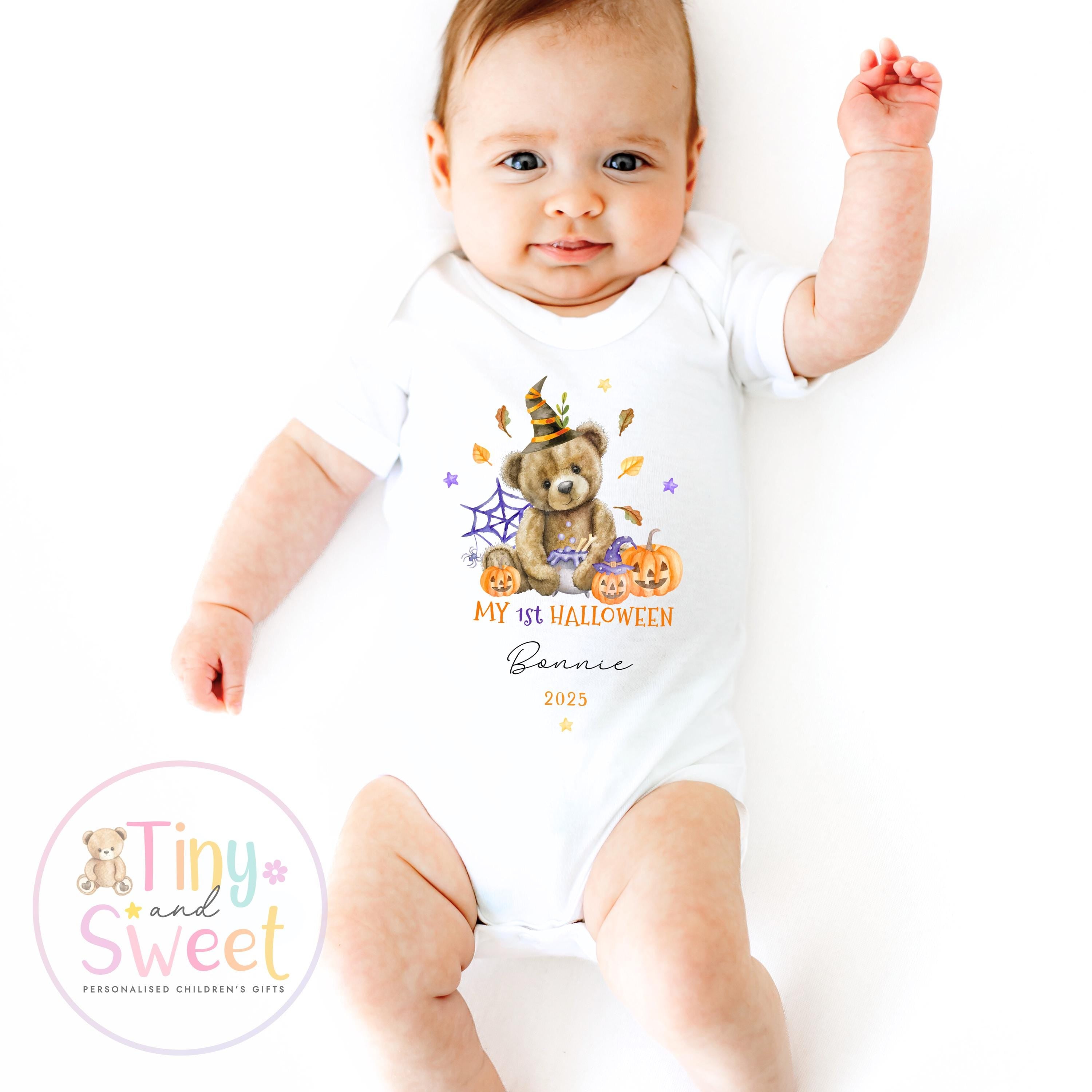 First Halloween Sleepsuit, Baby 1st Halloween Gift Idea, 1st Halloween Babygrow, Halloween Outfit for baby, Halloween costume
