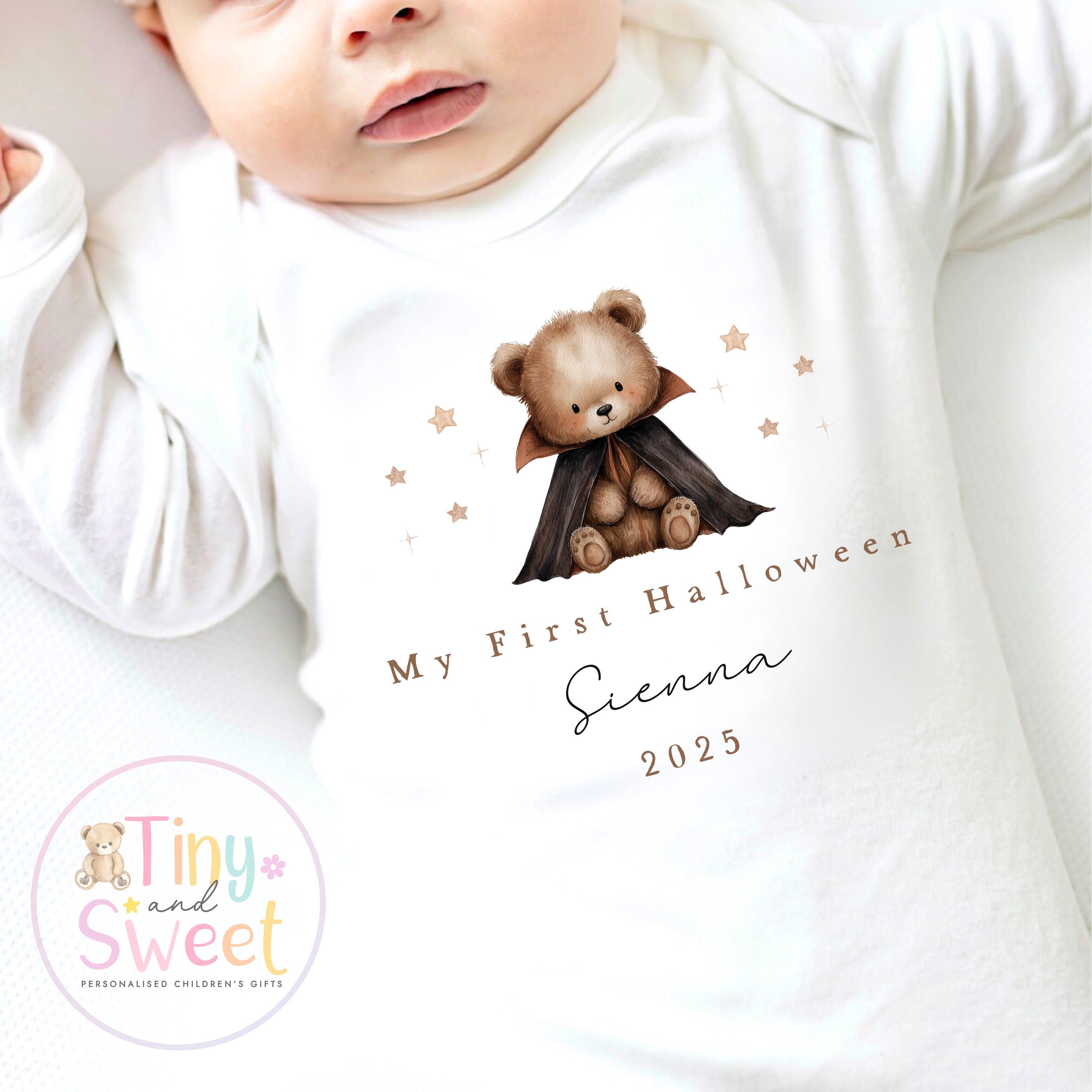 First Halloween Teddy Bear T Shirt, Baby 1st Halloween Gift Idea, 1st Halloween Babygrow, Halloween Outfit for baby, Halloween costume