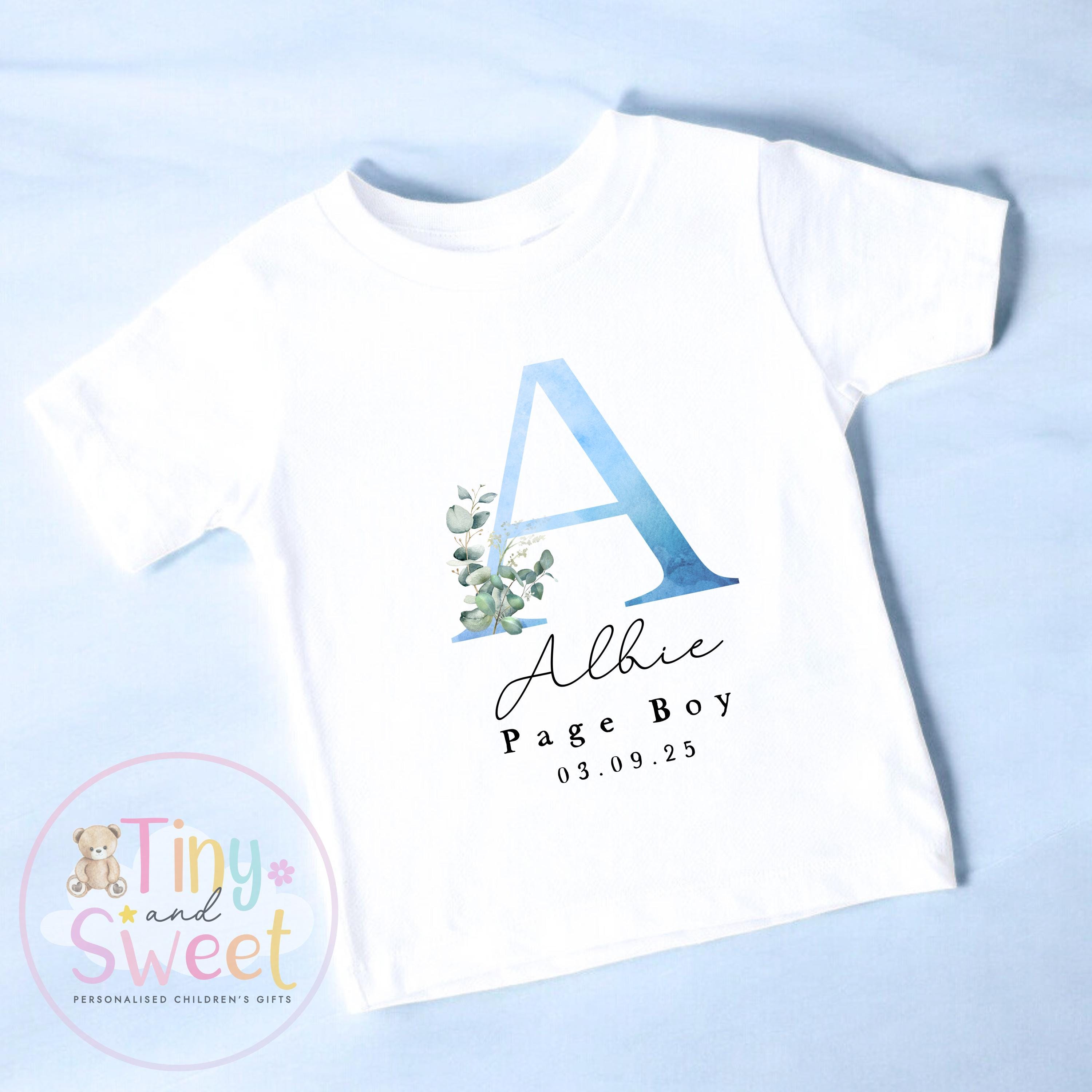 Page Boy T Shirt, Baby Page Boy Tee, Page Boy Top, Will you be my page boy, Page Boy Gift, Floral T Shirt